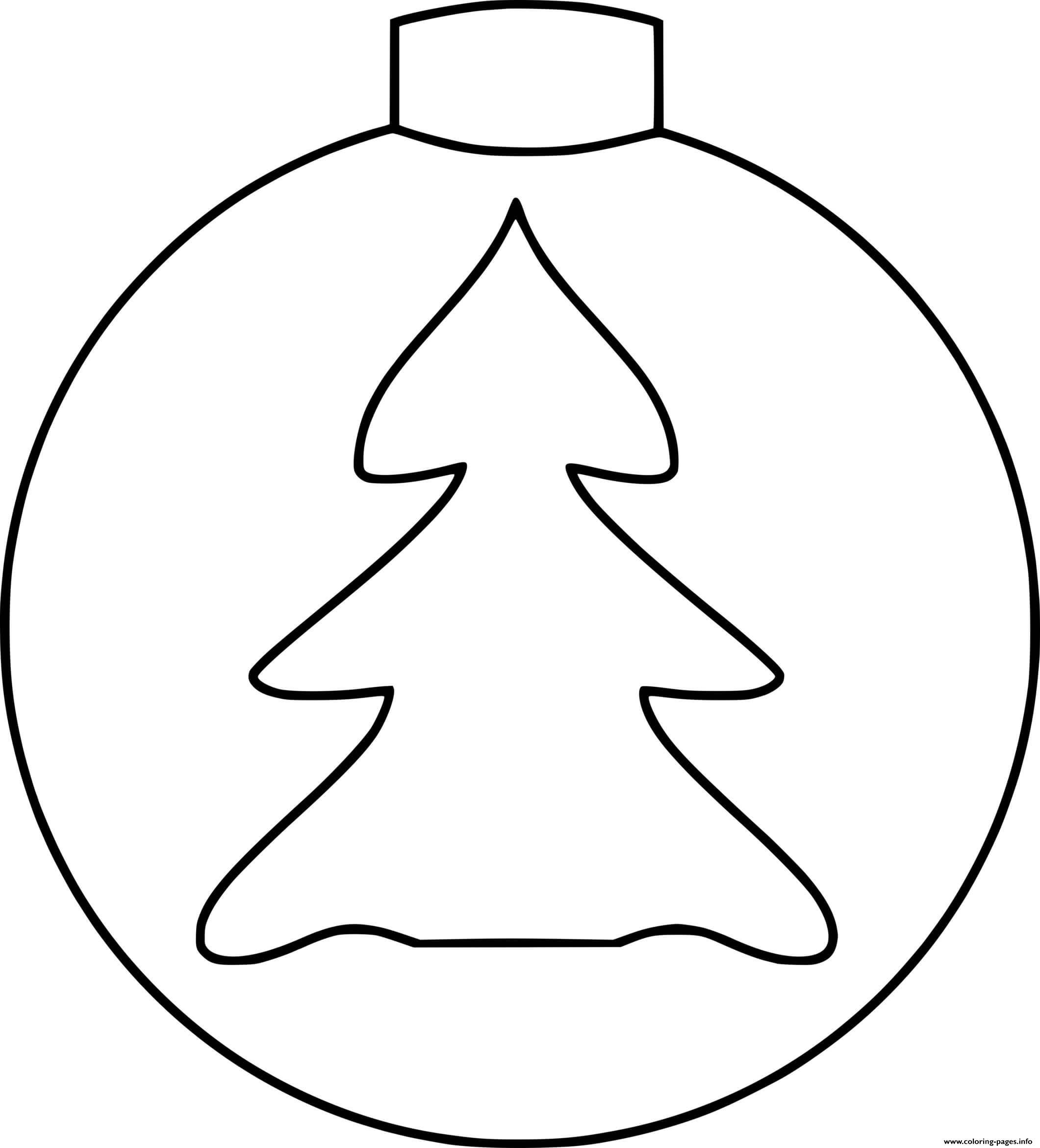 Simple Ornament With A Tree Coloring page Printable