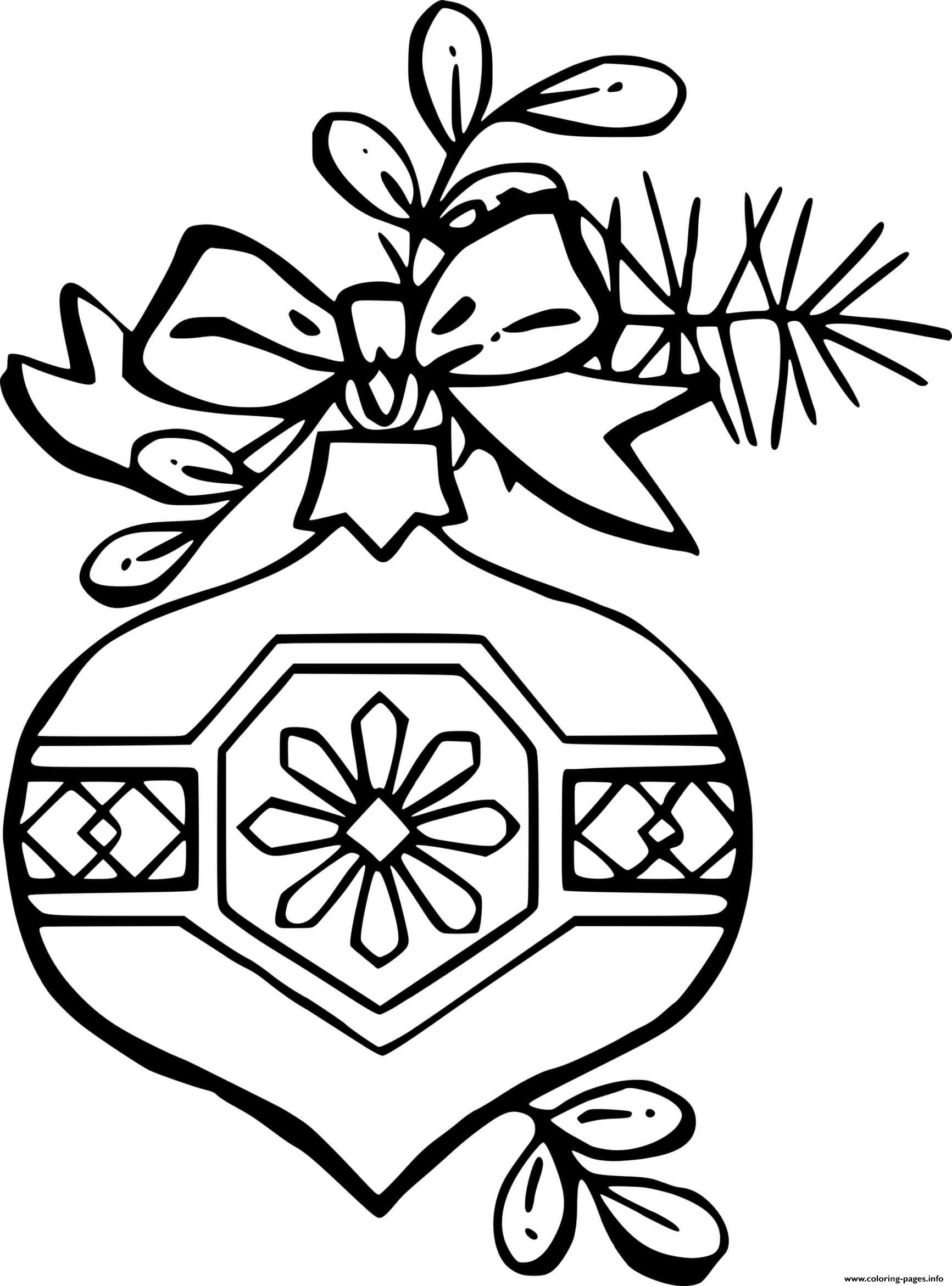 Bottle Shaped Ornament Coloring page Printable
