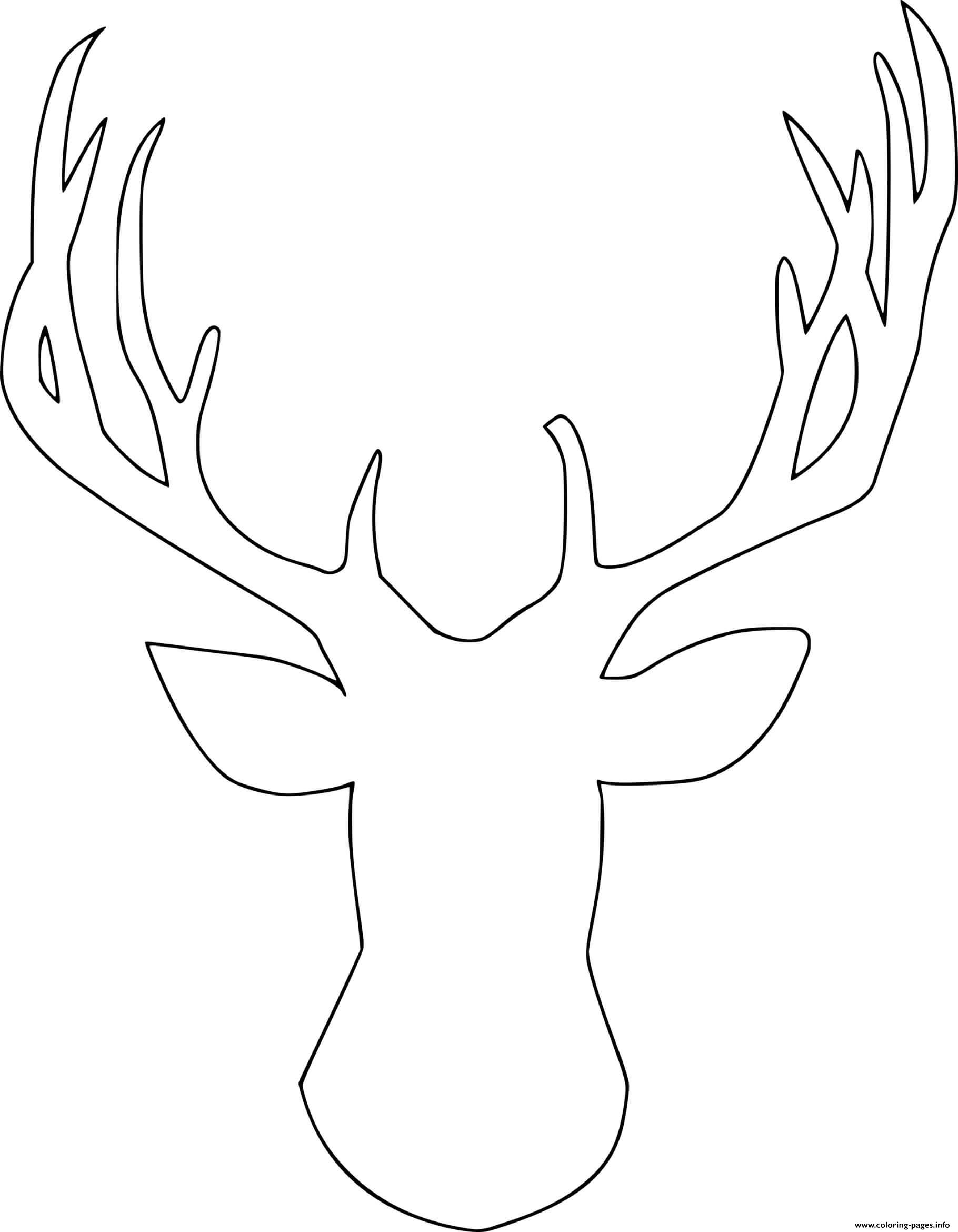 Blank Reindeer Head coloring