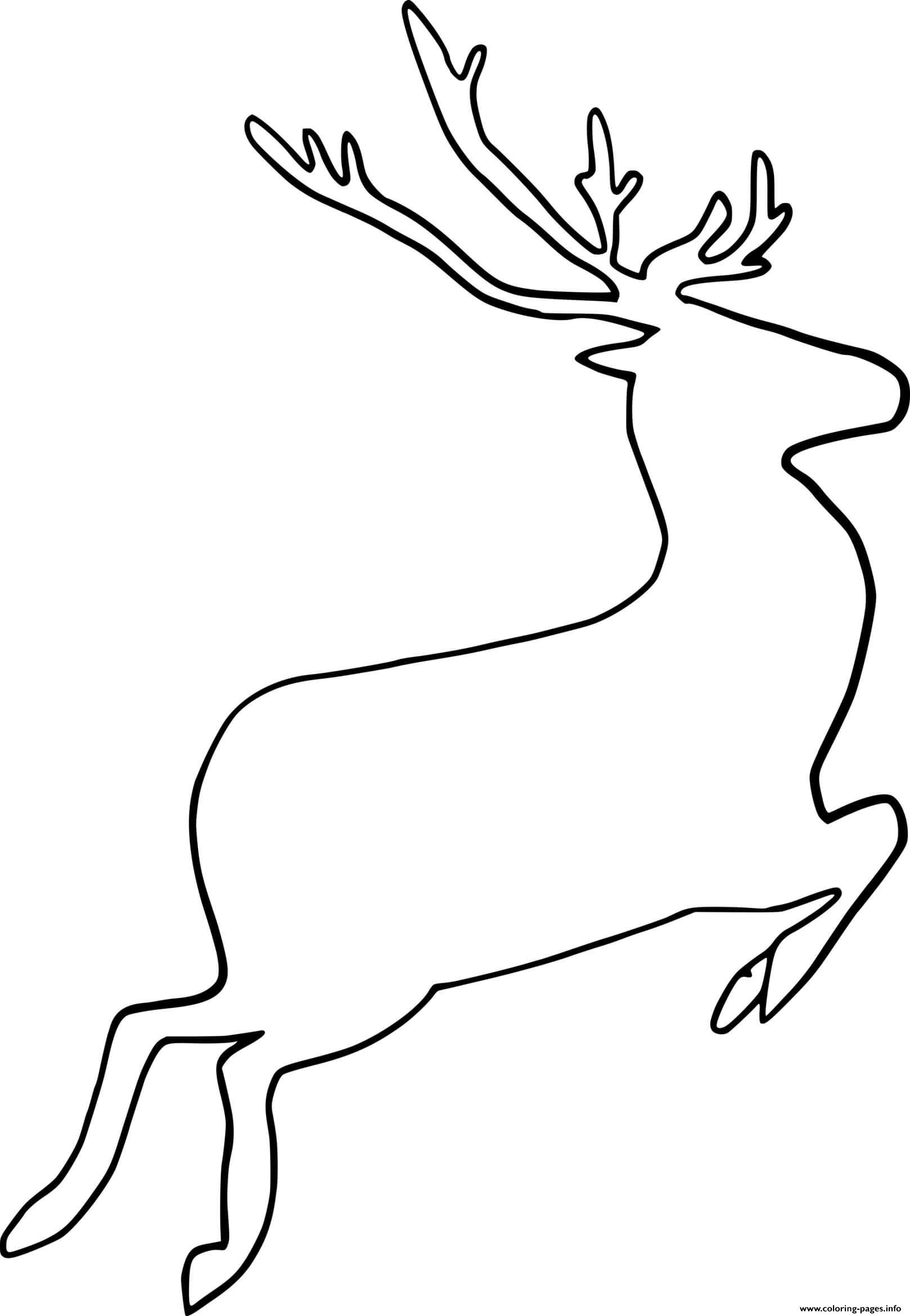 Blank Reindeer coloring