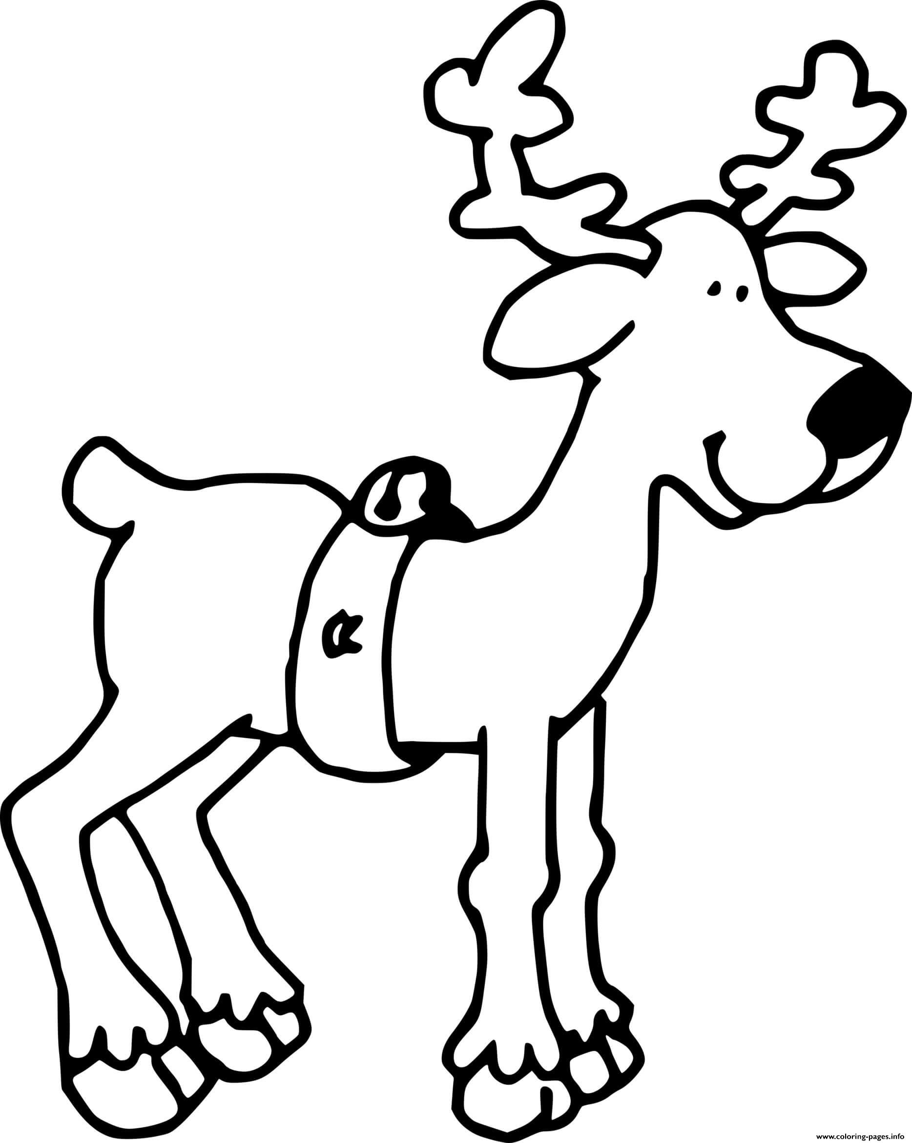Reindeer Looks Like A Dog coloring pages