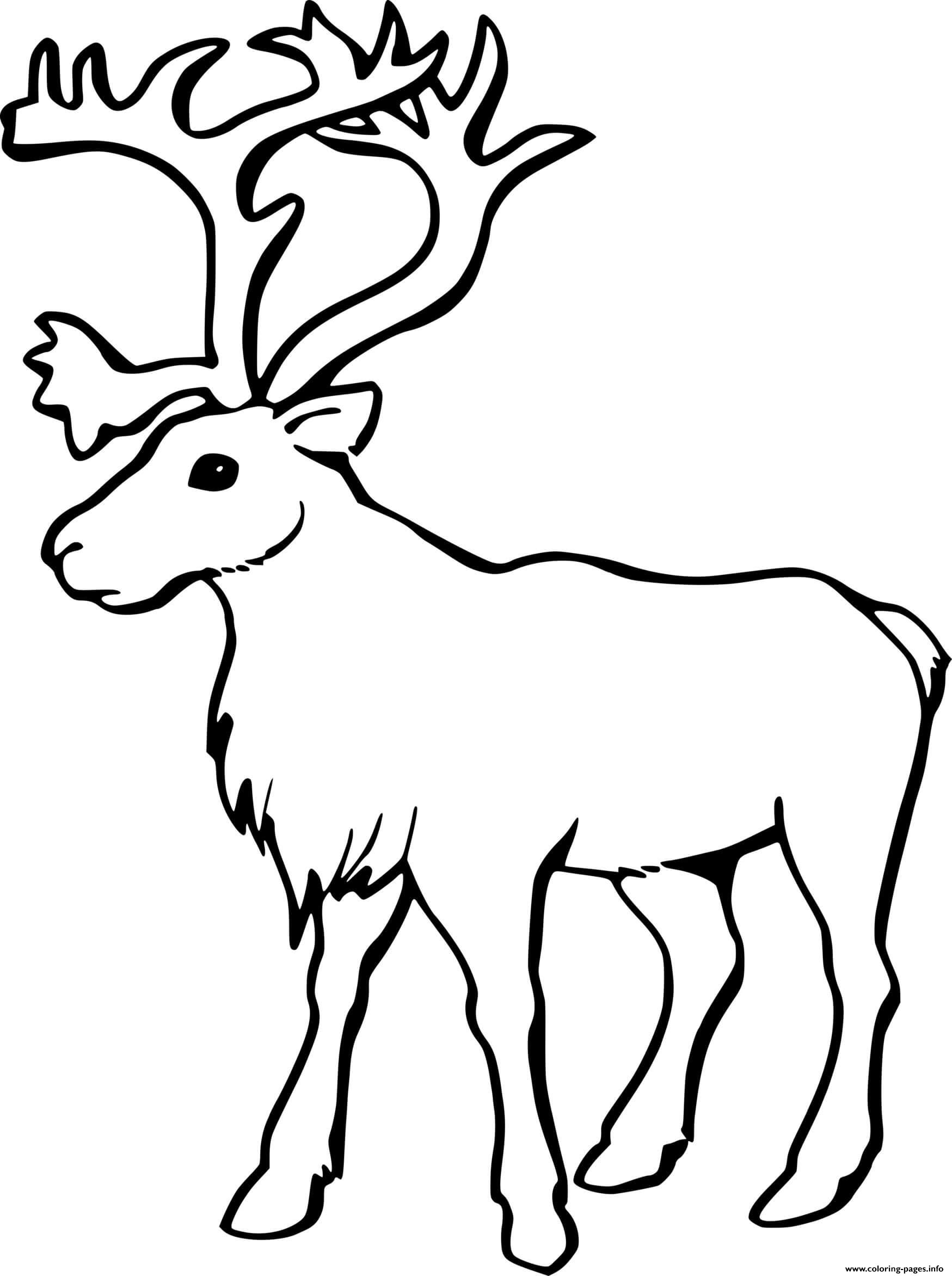 Strong Reindeer coloring pages
