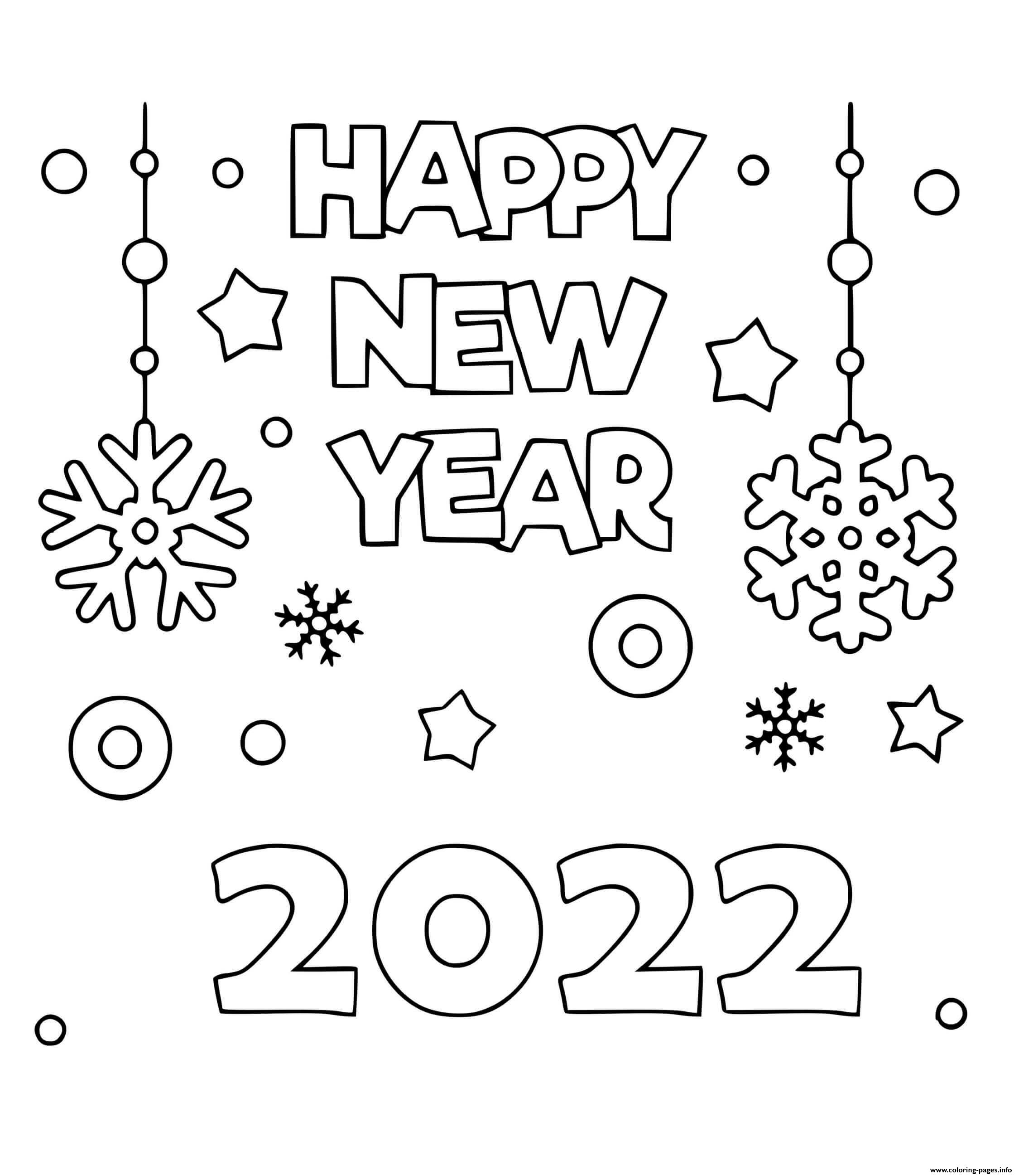 20 New Year Coloring page Printable