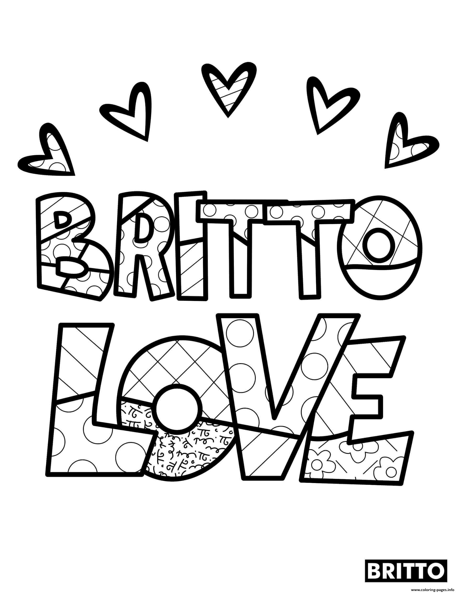 Britto Love coloring