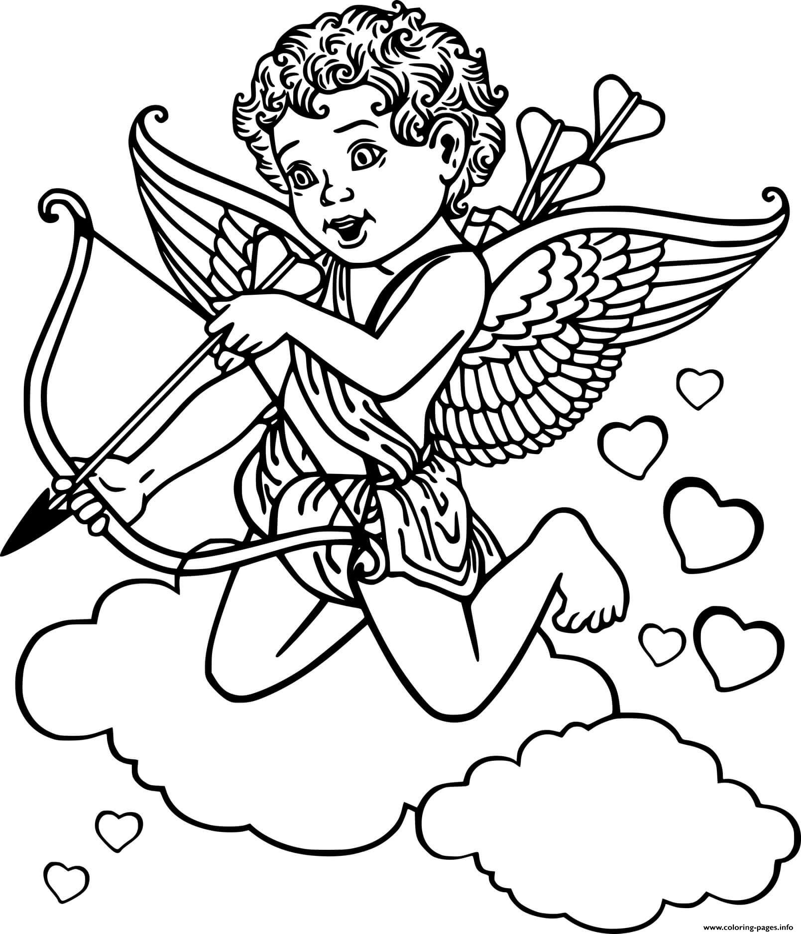 Cupid On Cloud coloring