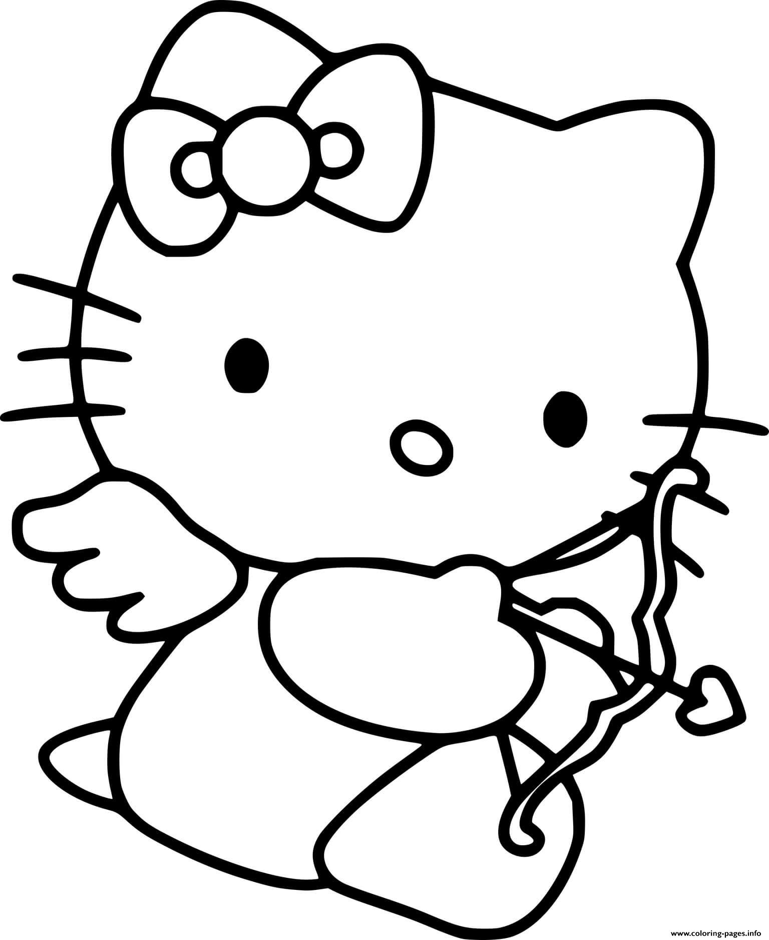 Cupid Hello Kitty coloring