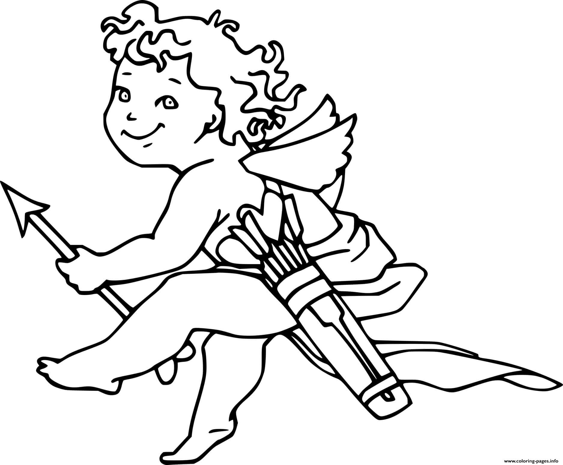 Cupid With Arrows coloring