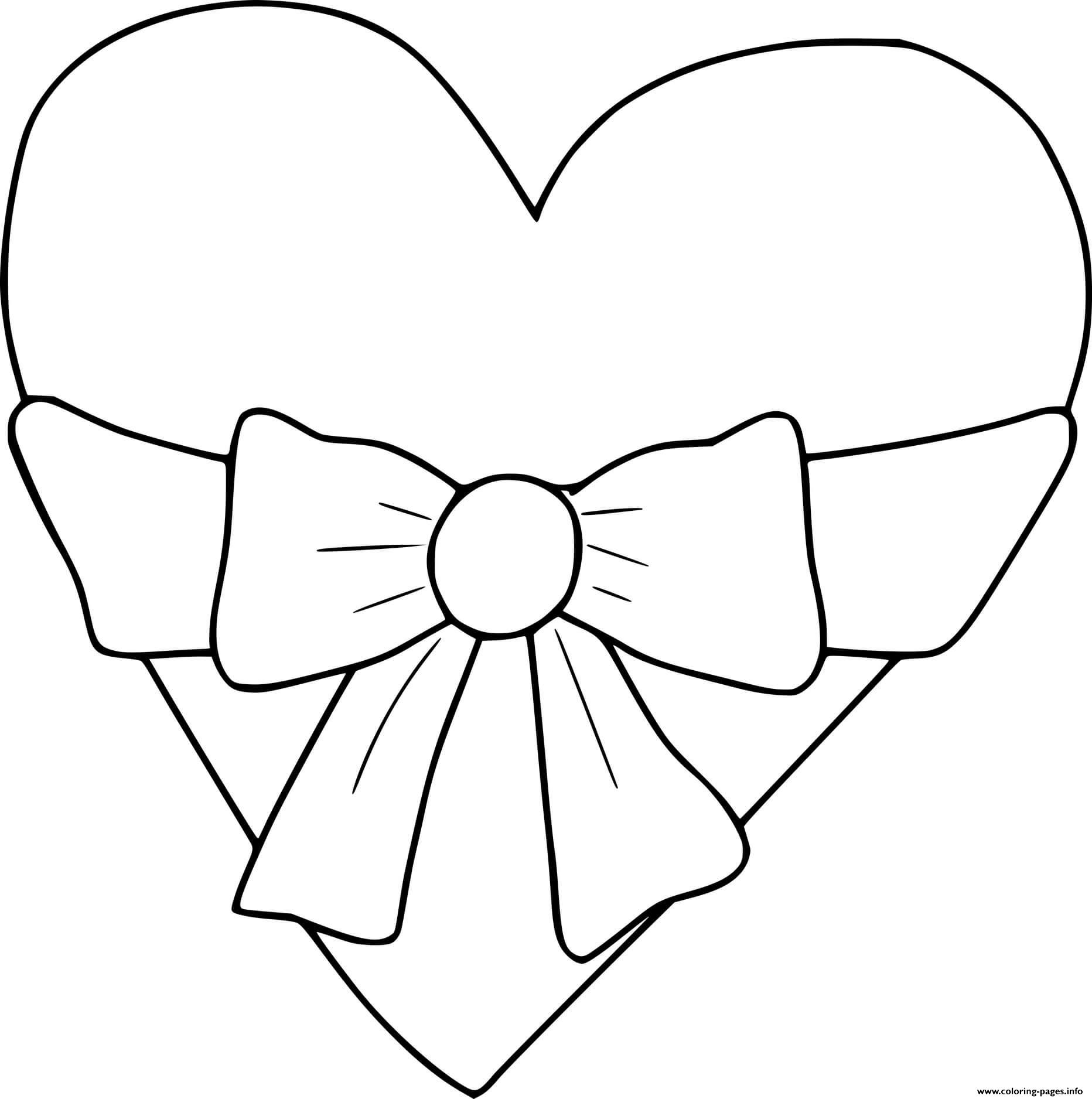 Heart And Bowknot coloring