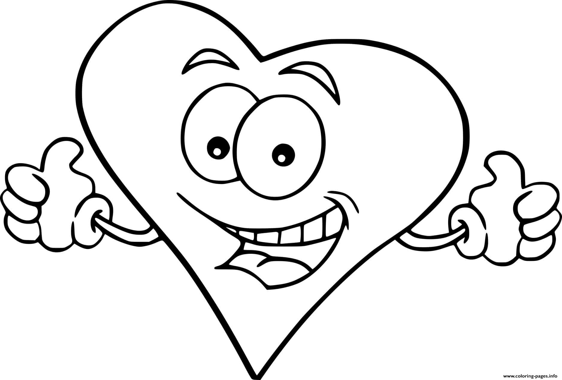 Cartoon Heart coloring