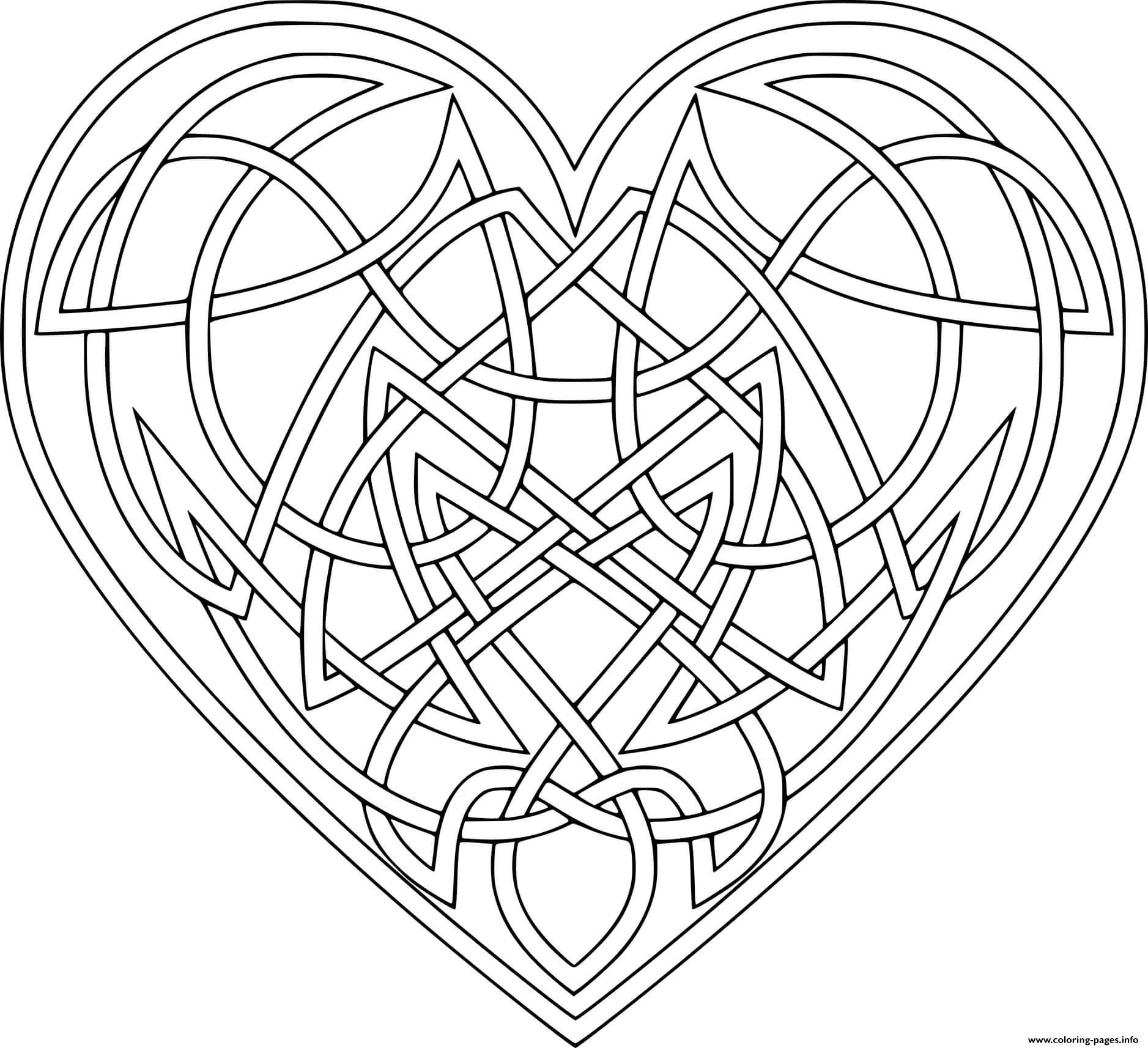 Lines Shaped Heart coloring