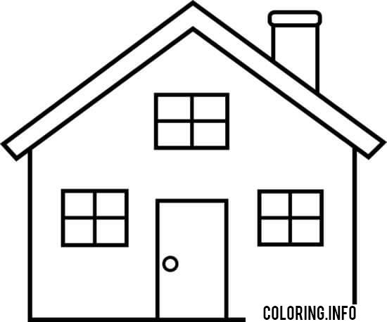 House Easy Coloring page Printable