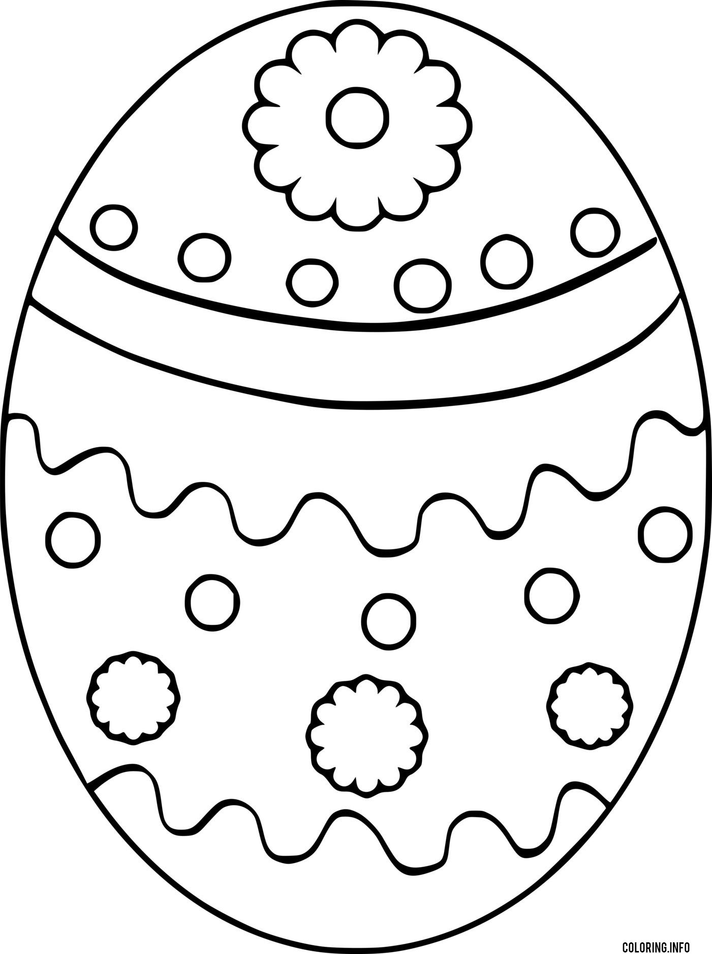 Easter Egg With Gear Patterns coloring