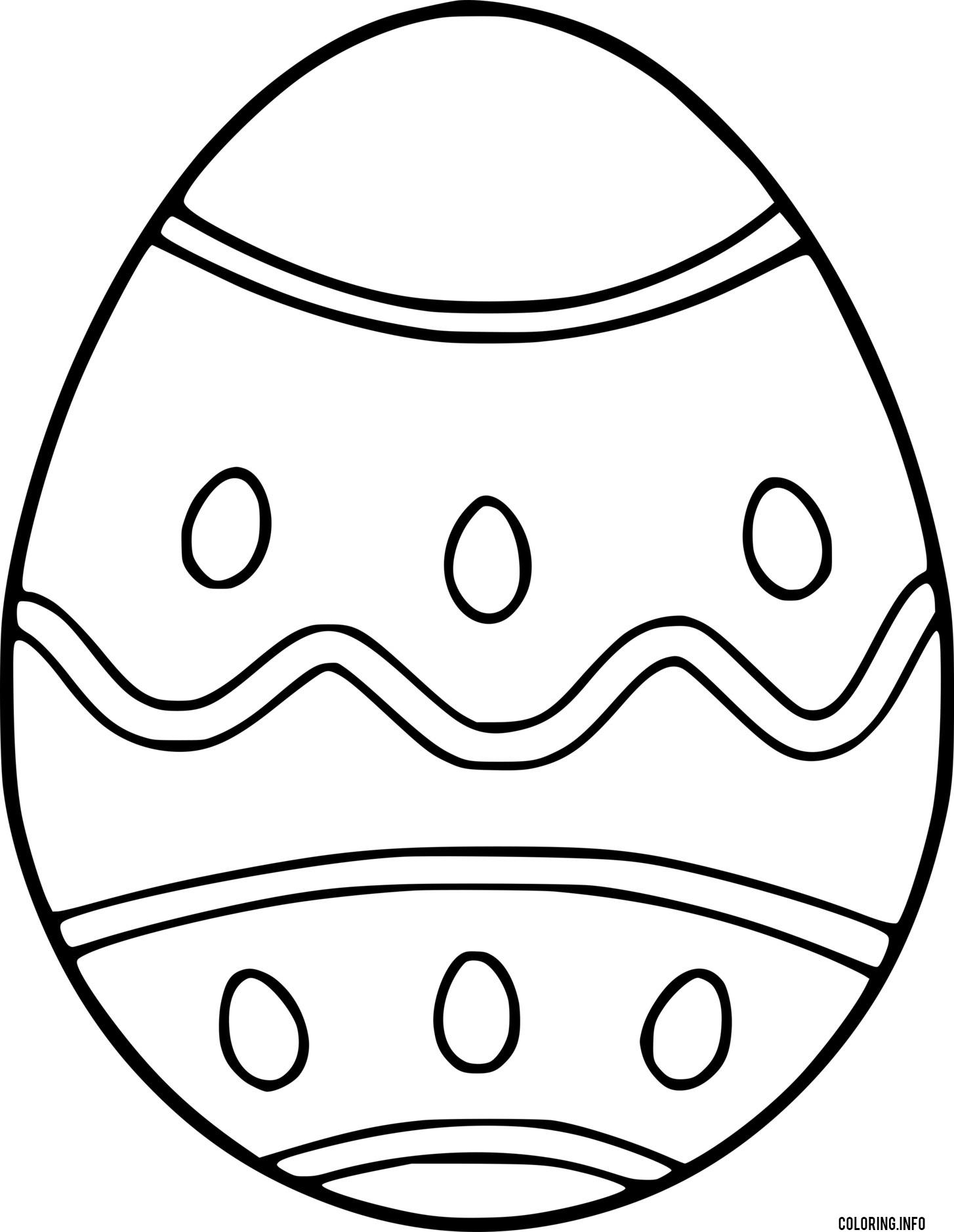 Easy Pattern Easter Egg coloring