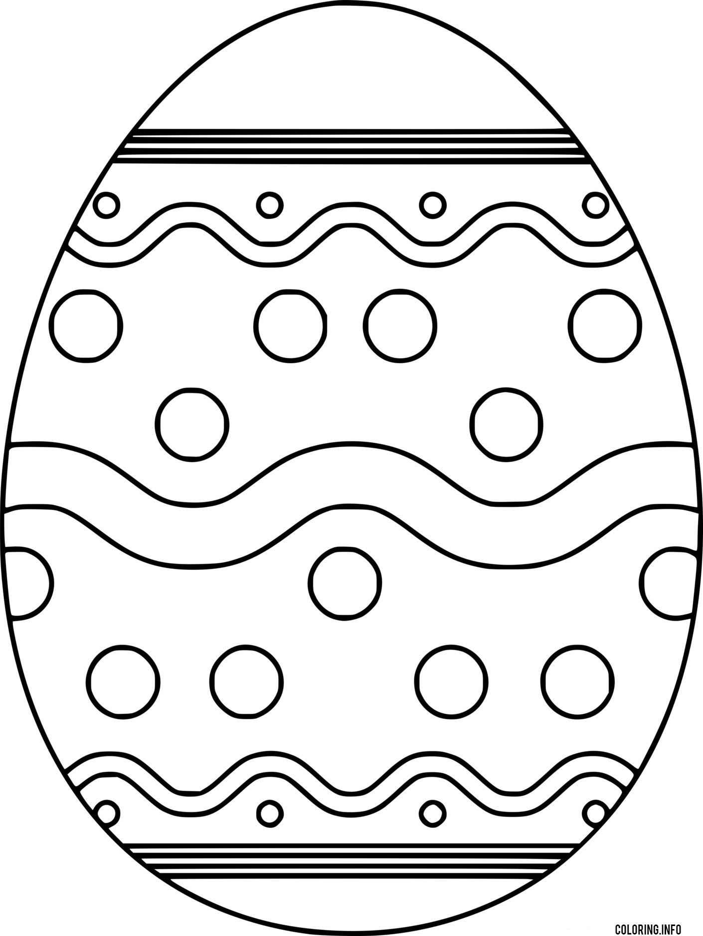 Easter Egg With Water Patterns coloring