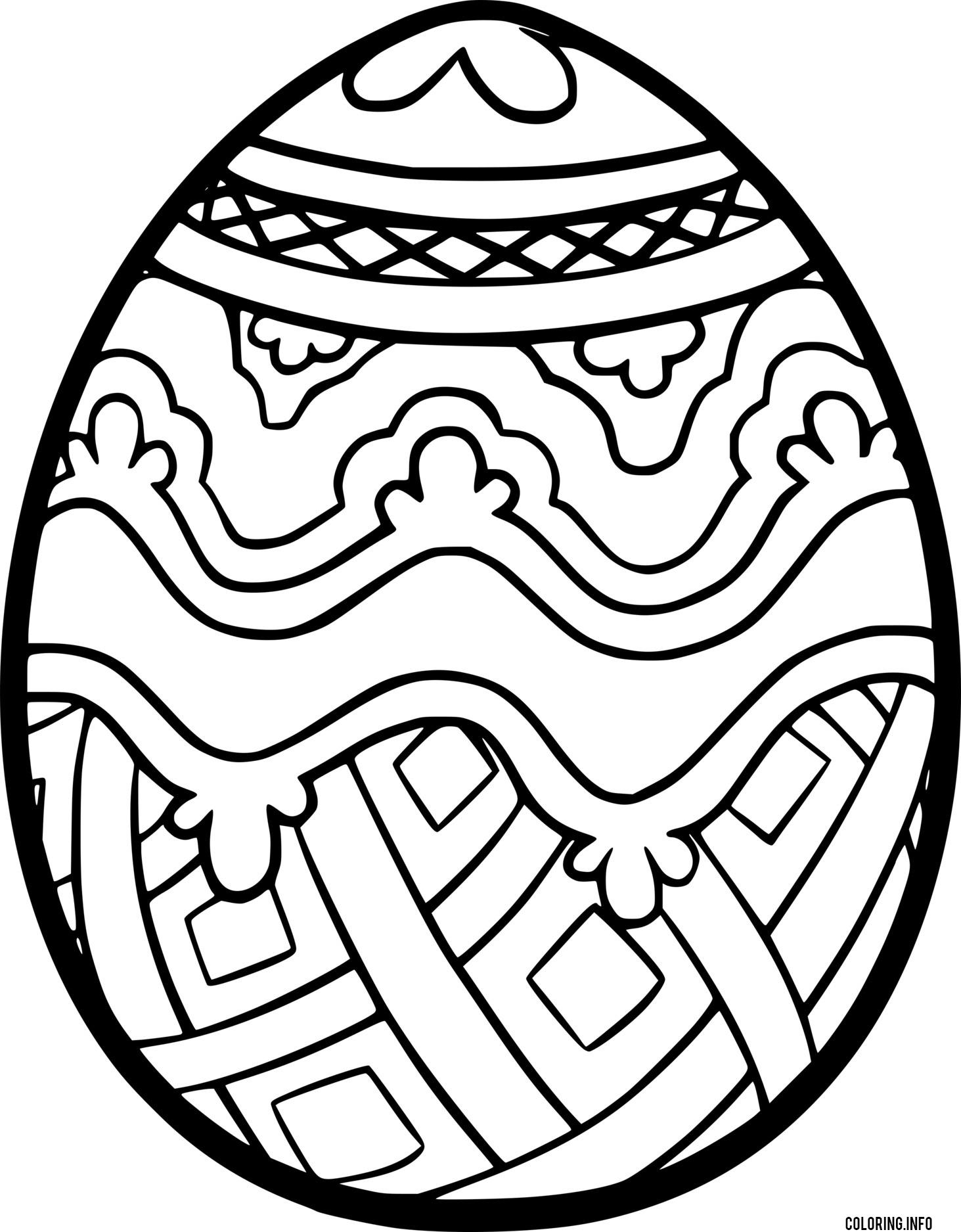 Easter Egg With Odd Patterns coloring