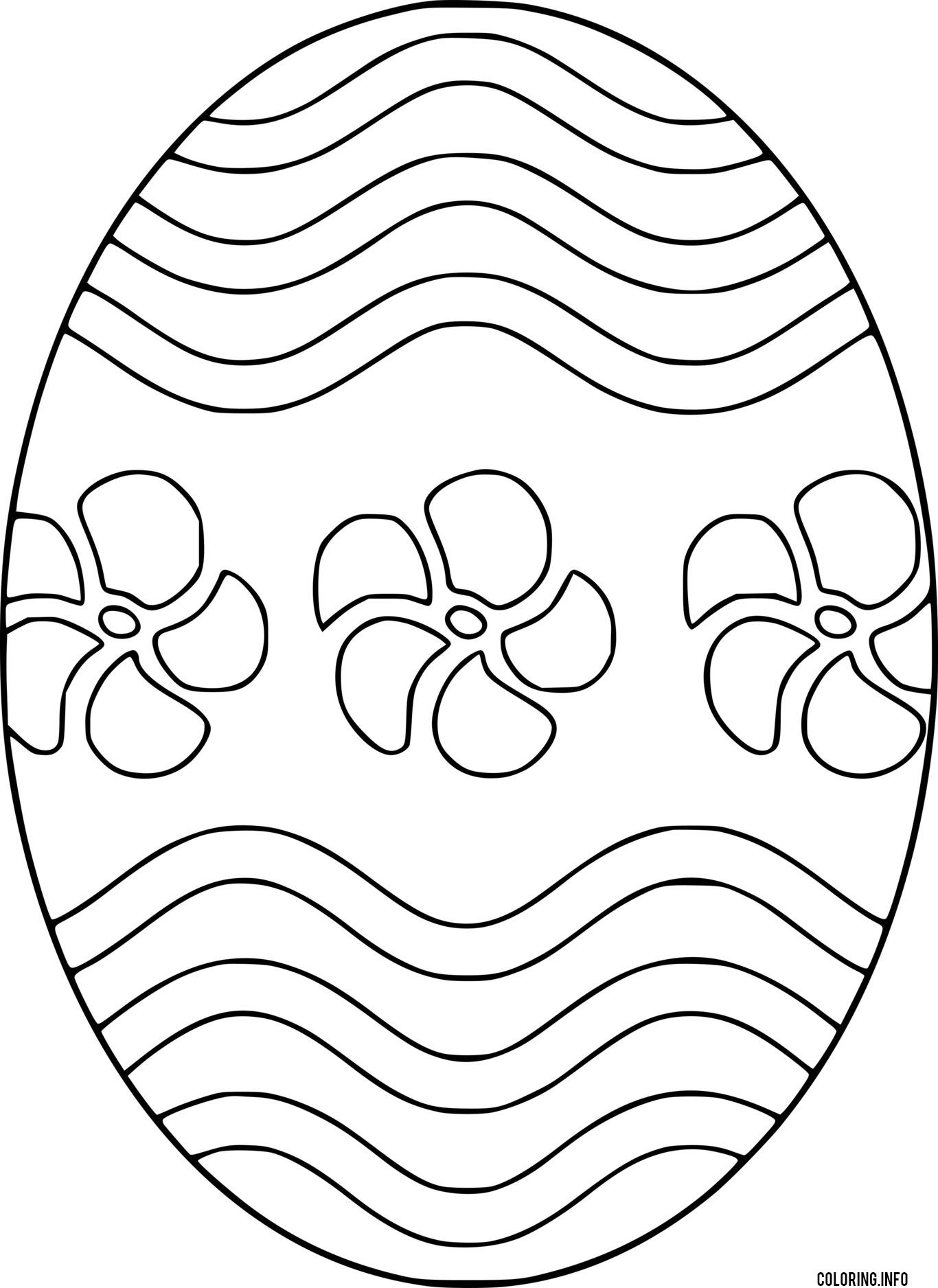 Easter Egg With Fun Patterns coloring