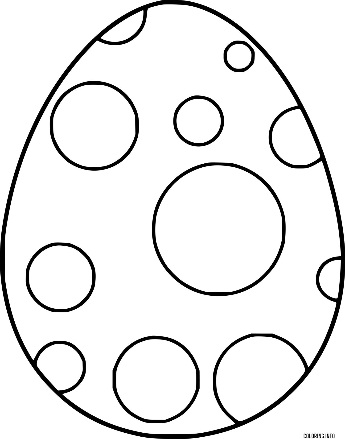 Easter Egg With Circle Patterns coloring