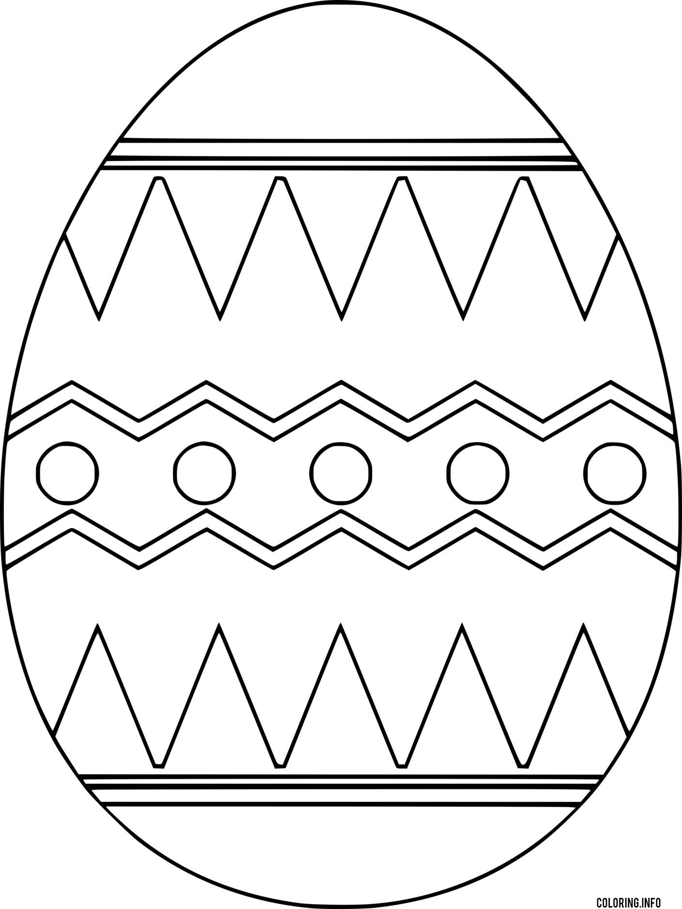 Easter Egg With Symmetrical Patterns coloring