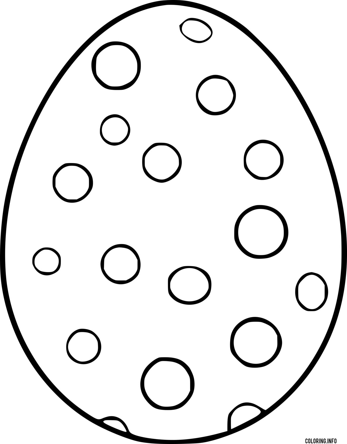 Easy Easter Egg With Circle Patterns coloring
