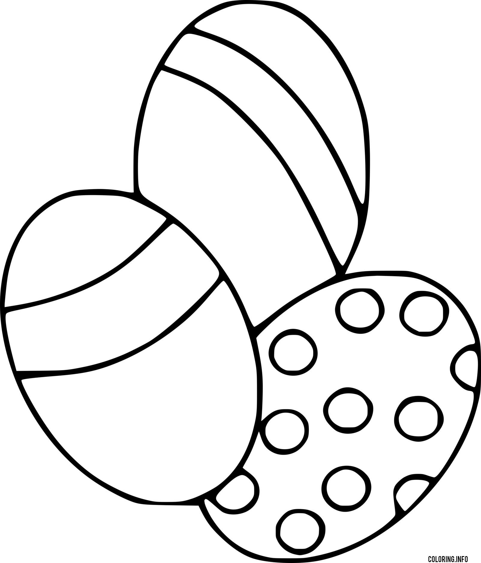 Three Simple Easter Eggs coloring