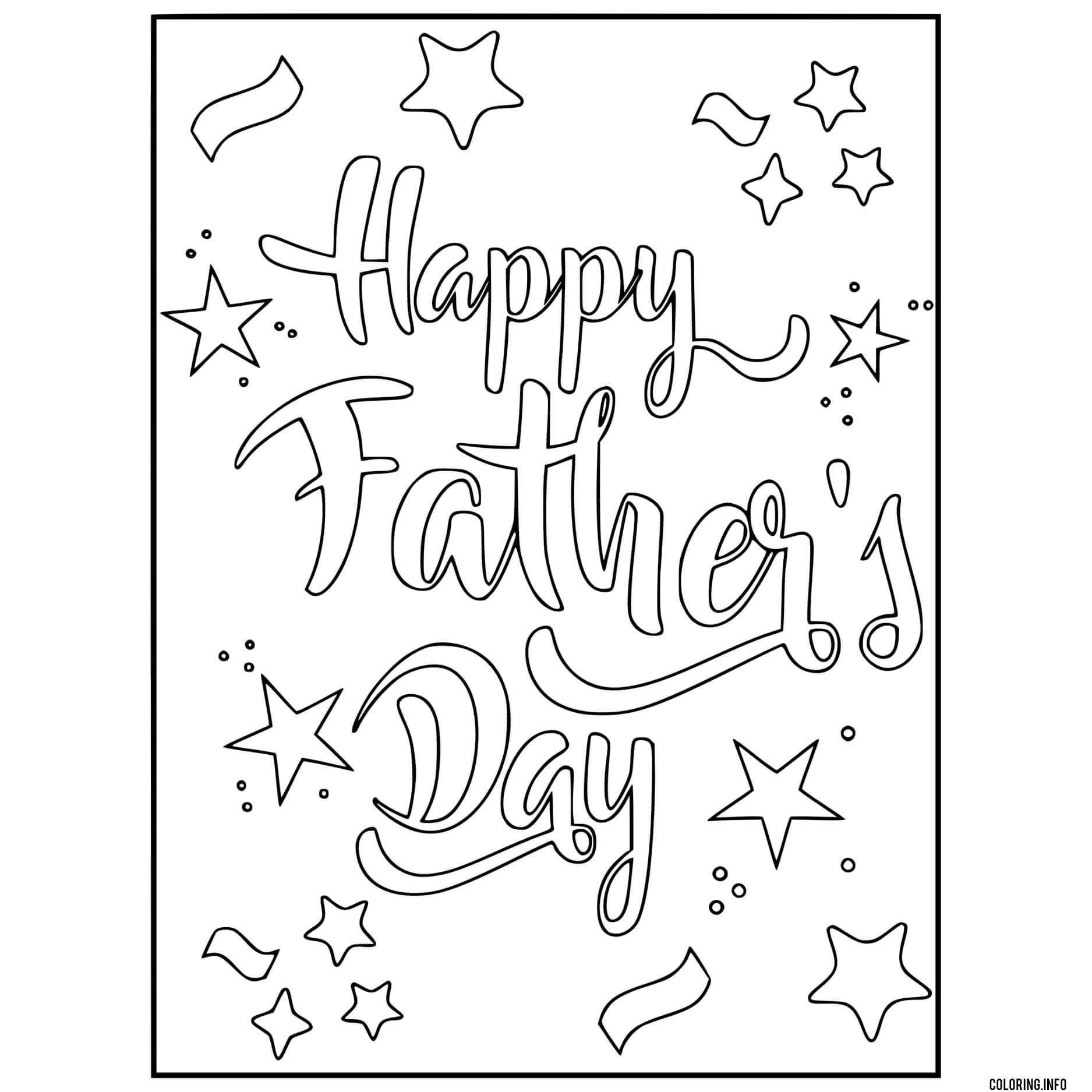 Happy Fathers Day Doodle coloring