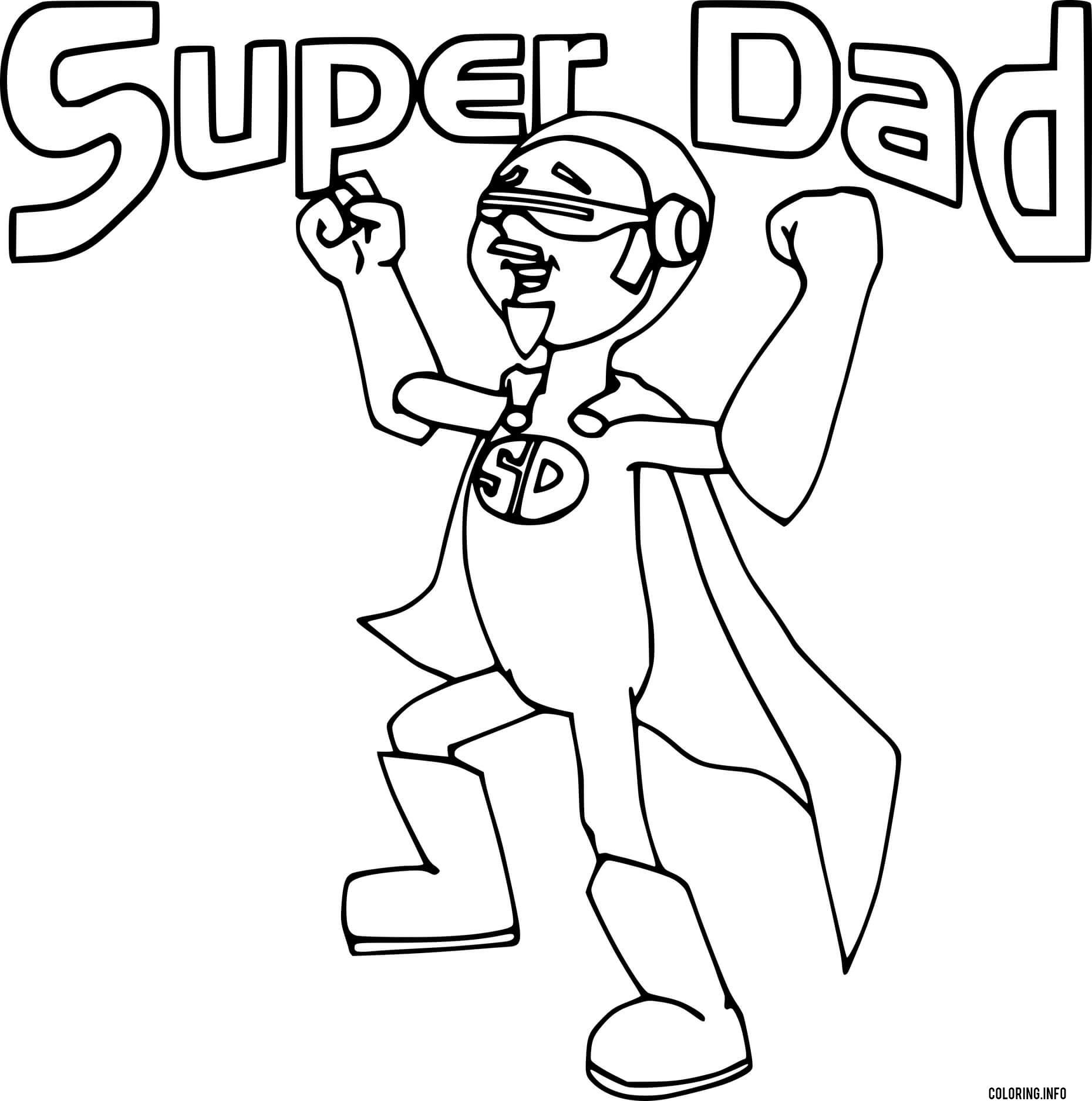 Super Dad coloring