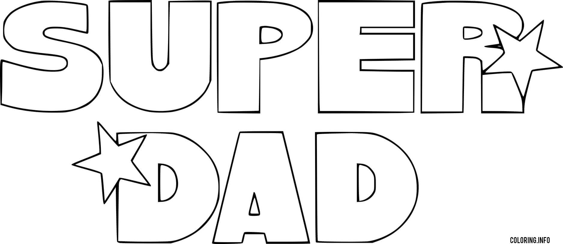 Super Dad Doodle coloring