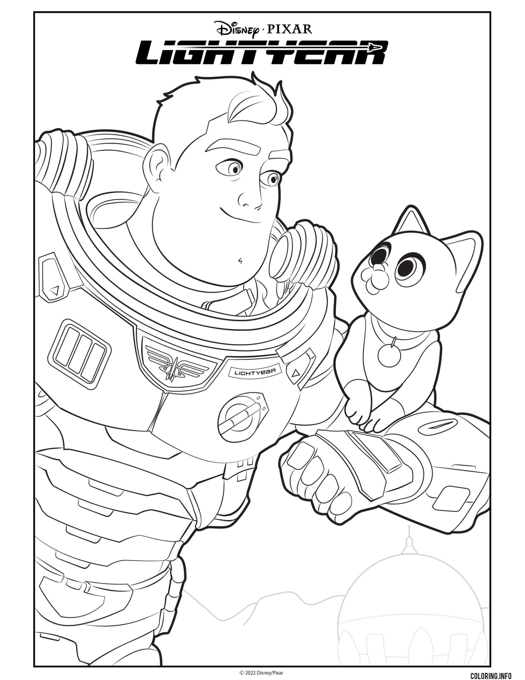 Buzz Lightyear Personal Companion Sox A Robotic Cat coloring