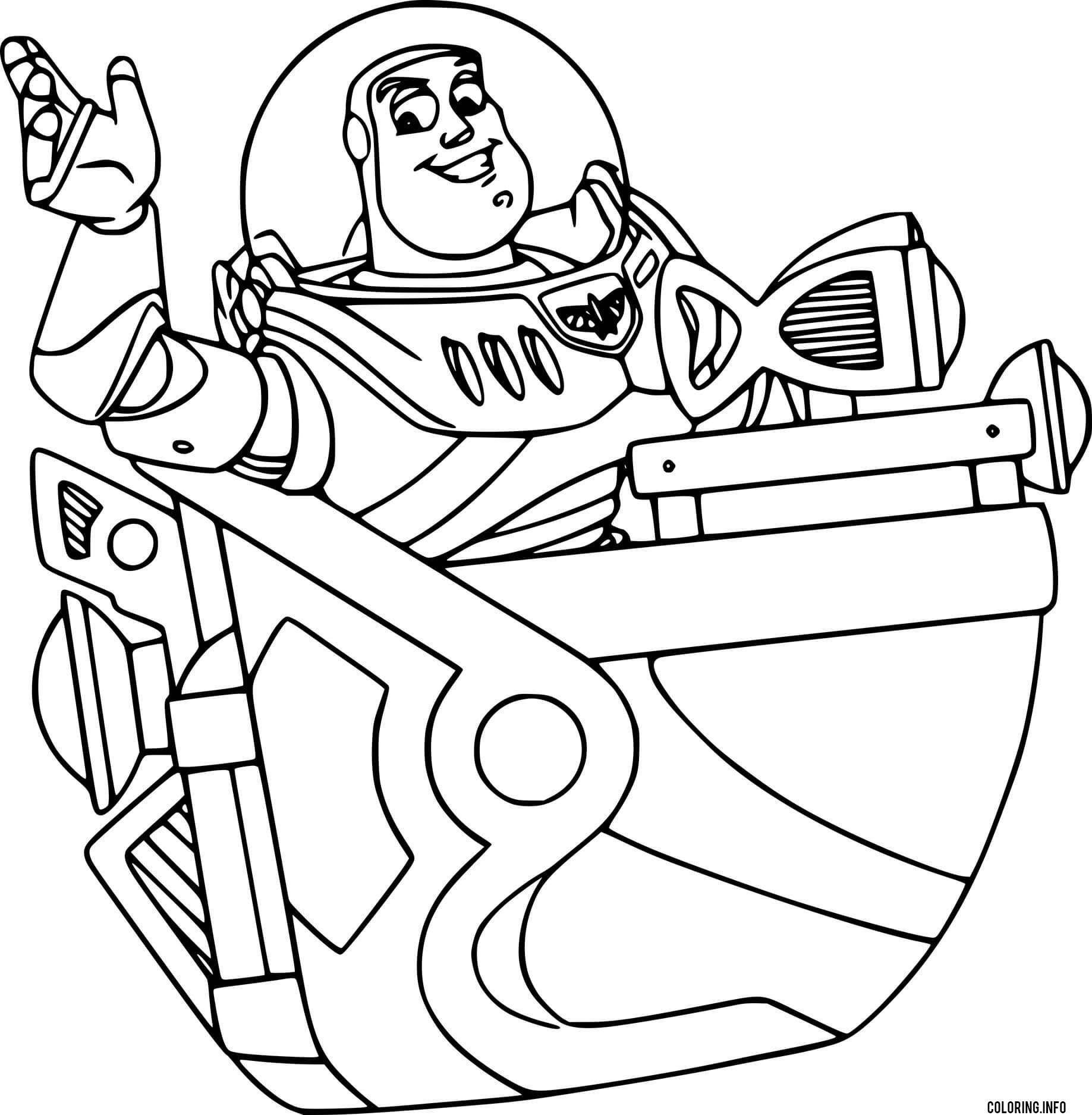 Buzz Lightyear On The Boat coloring