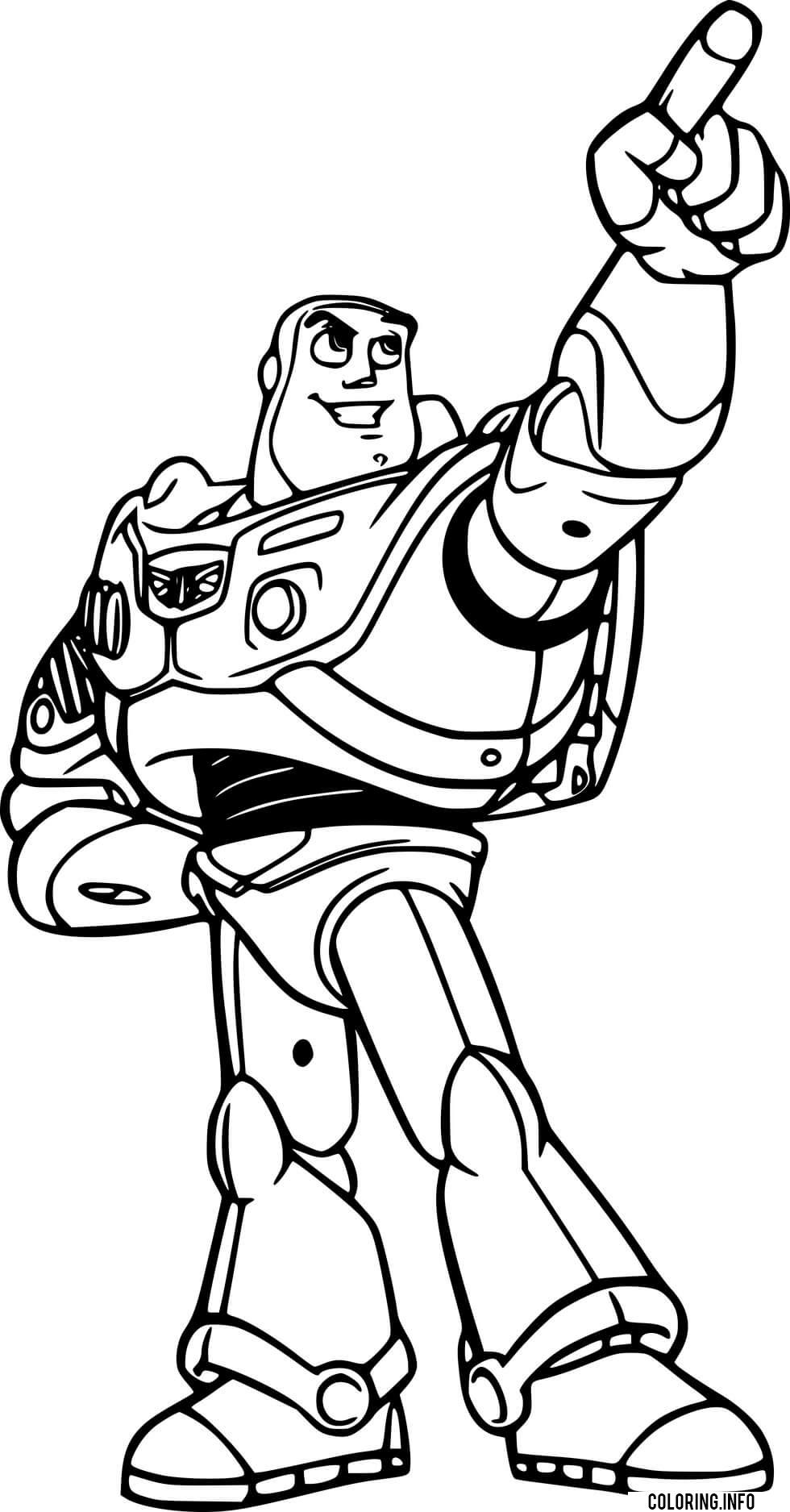 Buzz Lightyear Pointing coloring