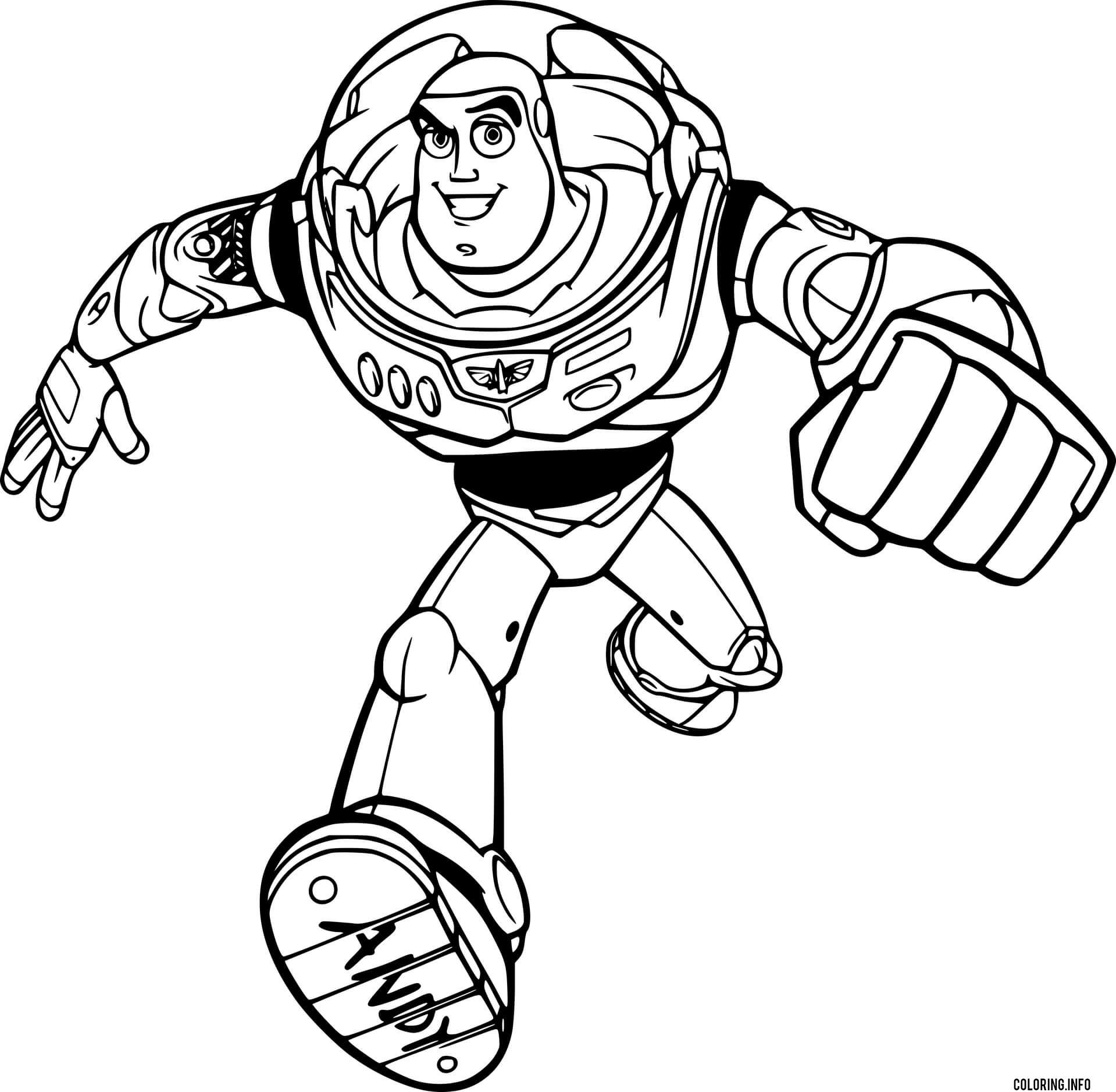 Buzz Lightyear Running Fast coloring