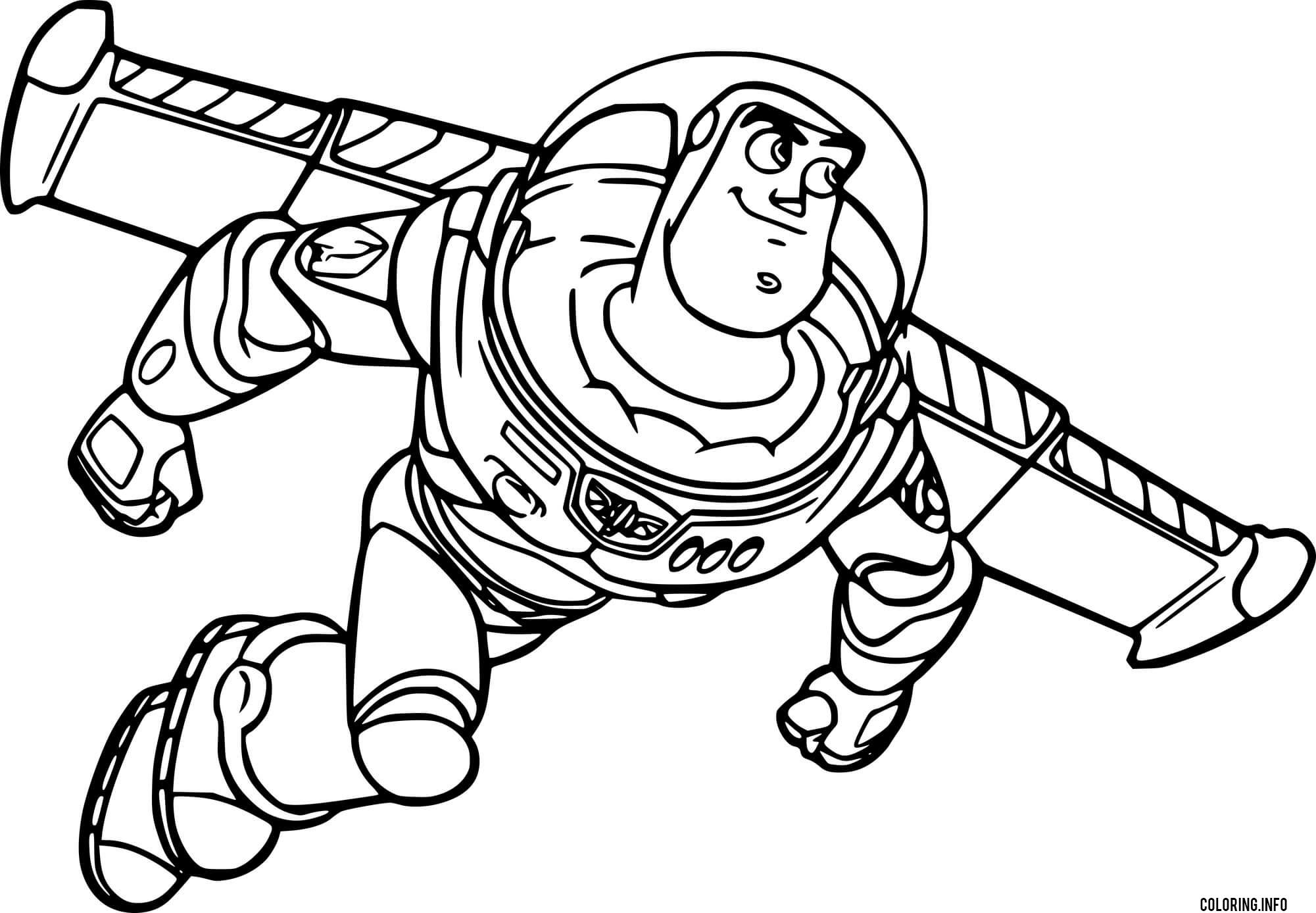 Buzz Lightyear Takes Off coloring