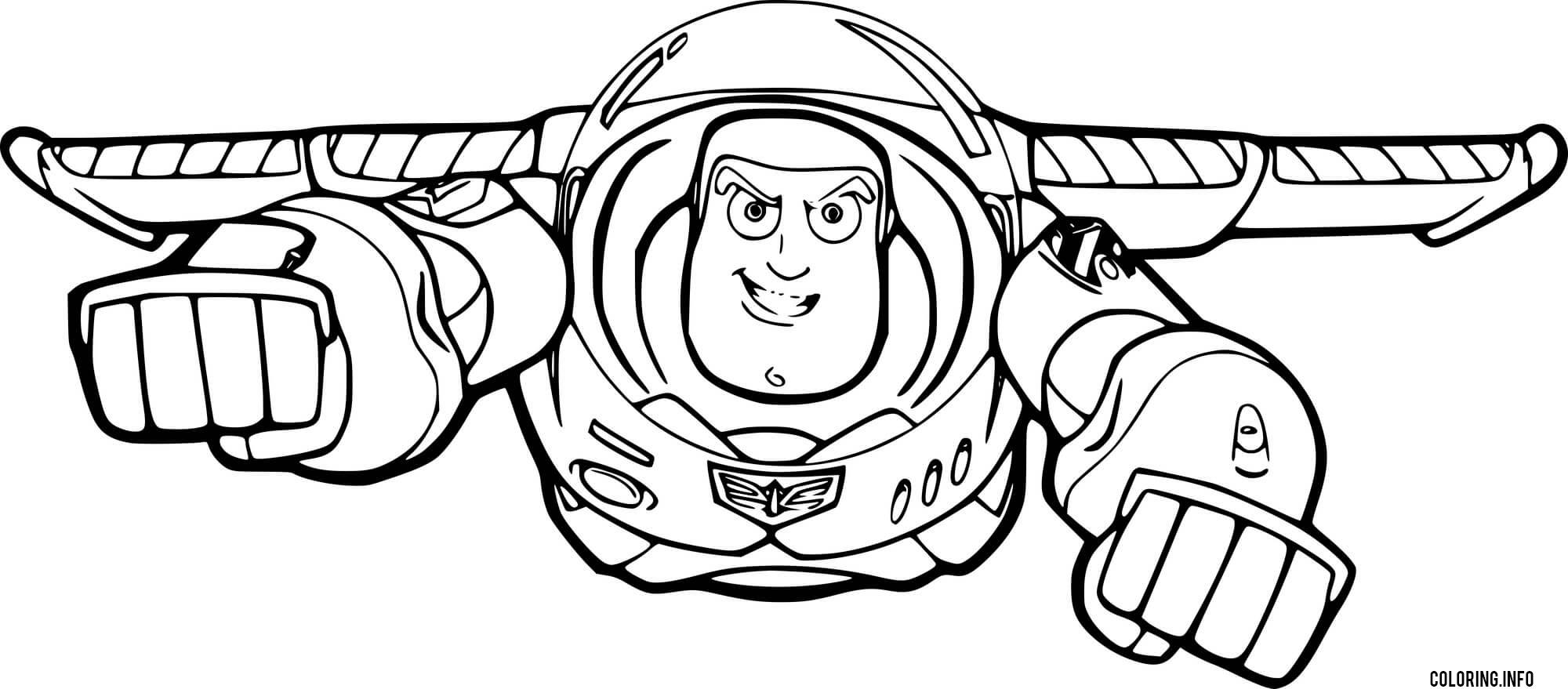 Buzz Flying Fast coloring