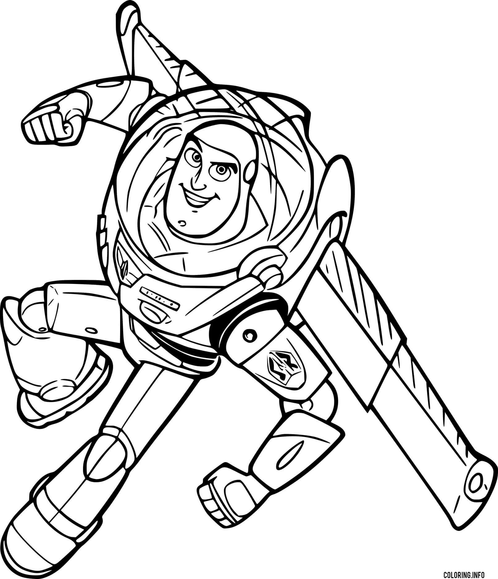 Buzz Lightyear Landing coloring