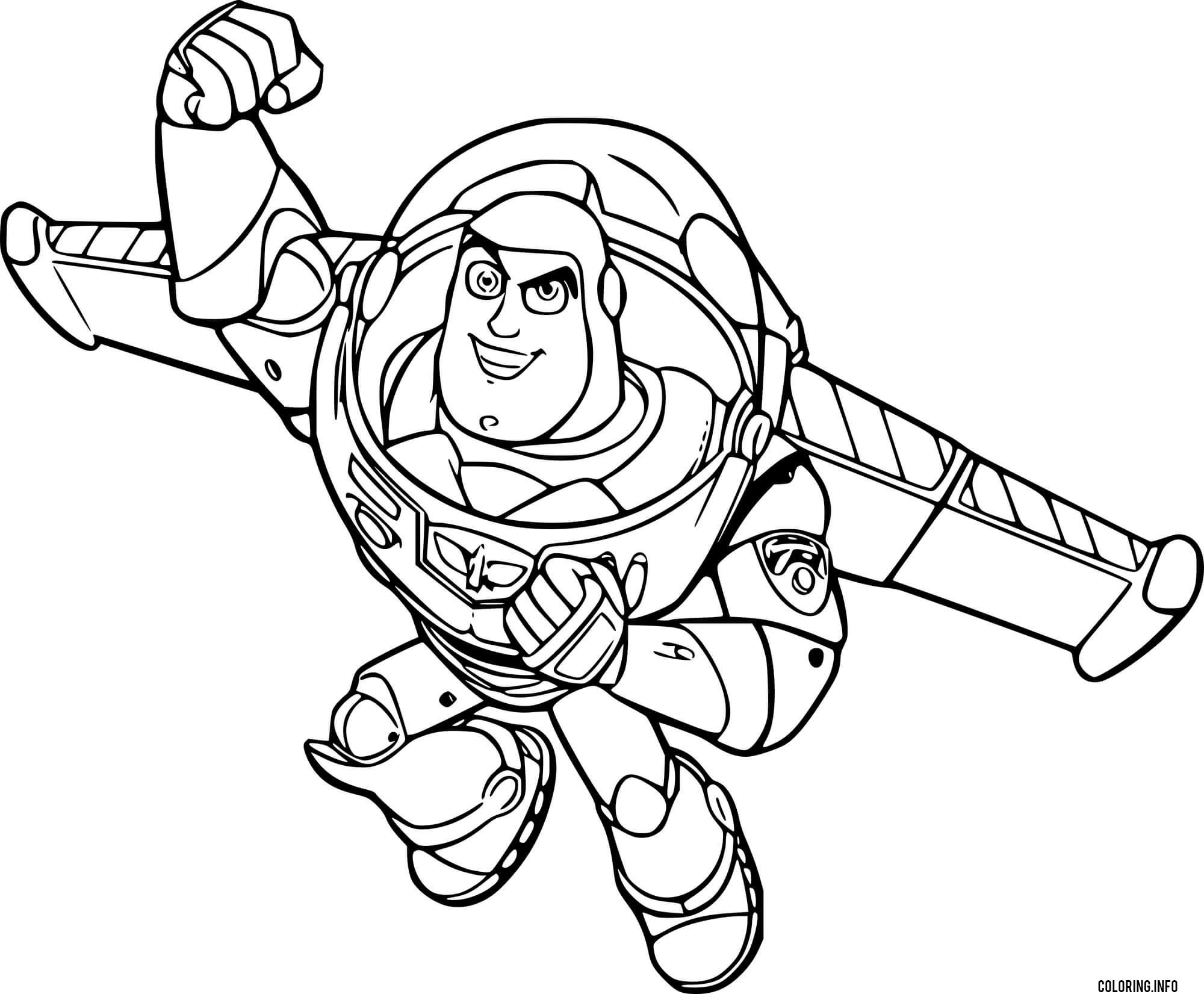 Happy Buzz Lightyear coloring
