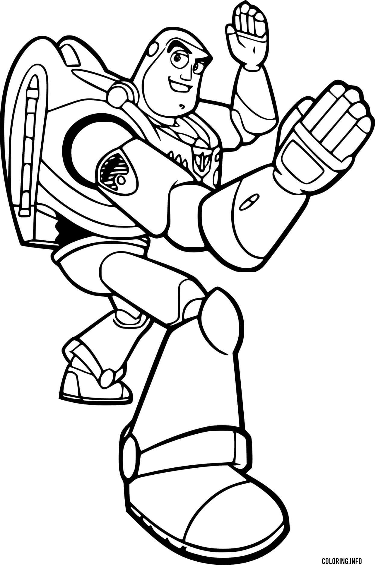 Buzz Lightyear Fighting coloring