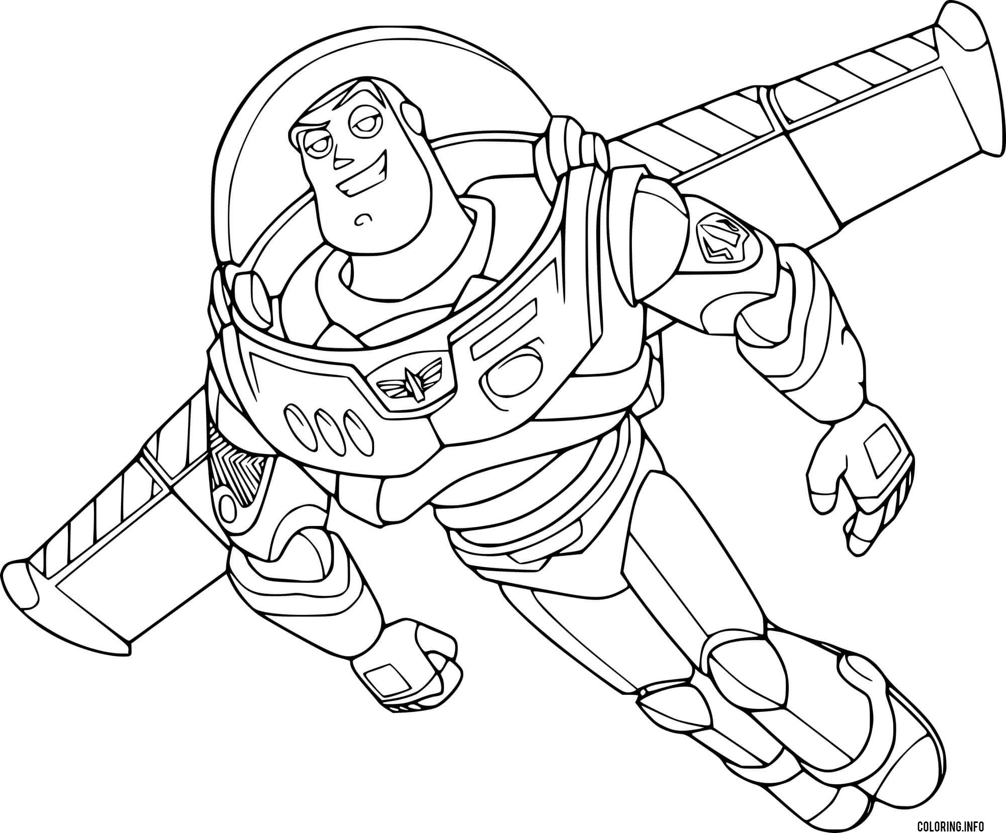 Smiling Buzz Lightyear coloring