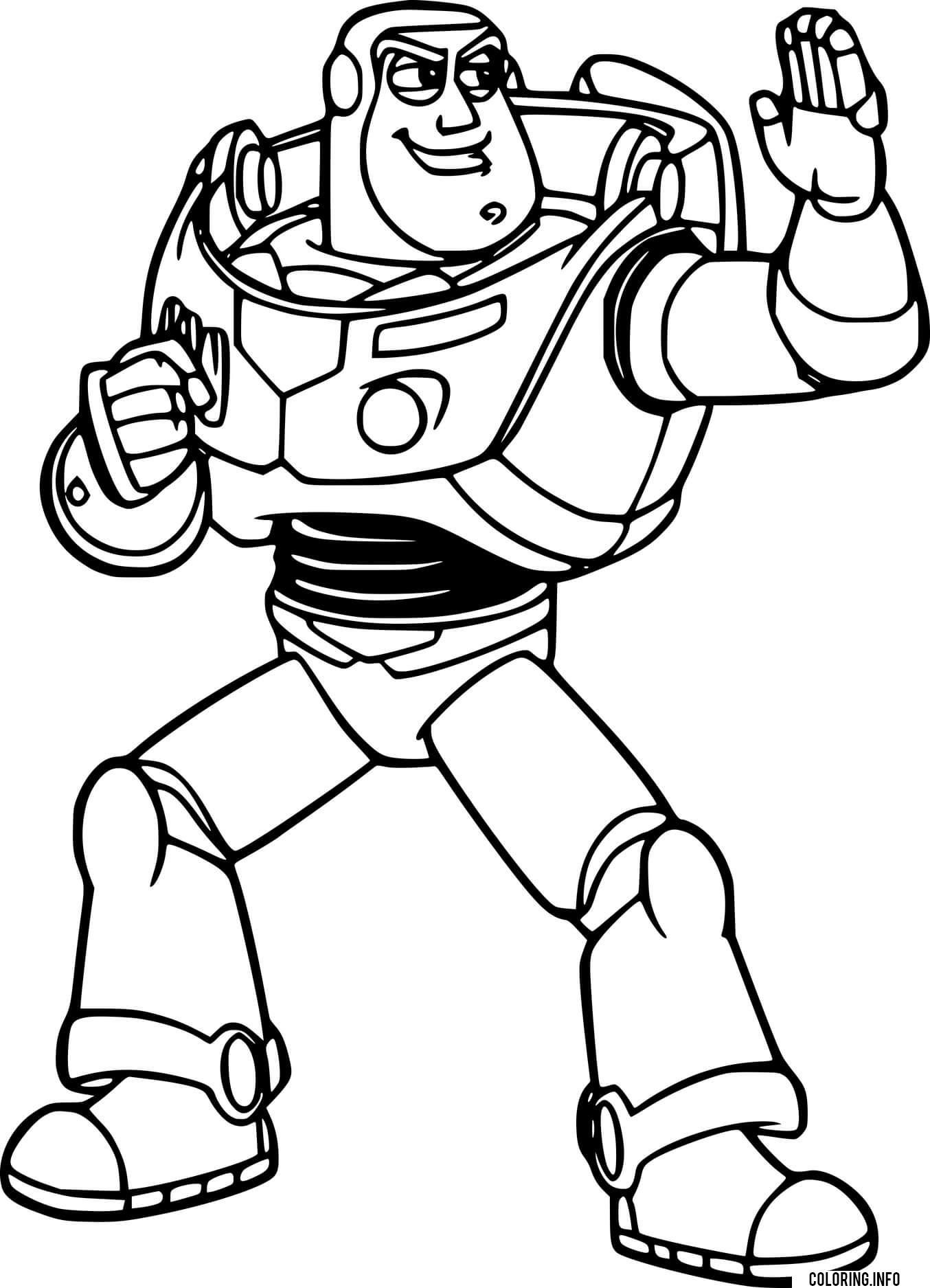 Buzz Lightyear Prepares To Fight coloring