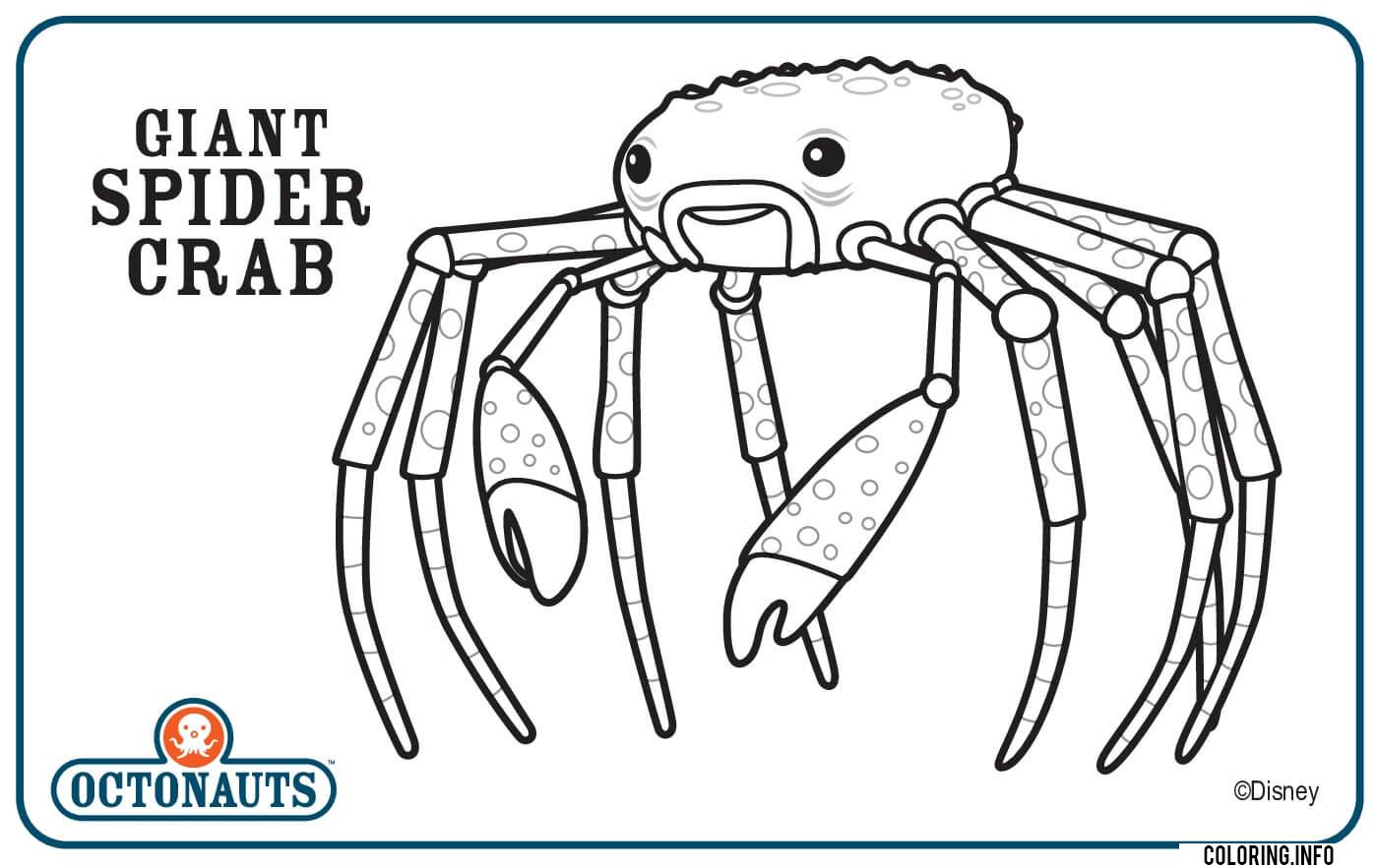 Giant Spider Crab Octonaut Creature coloring
