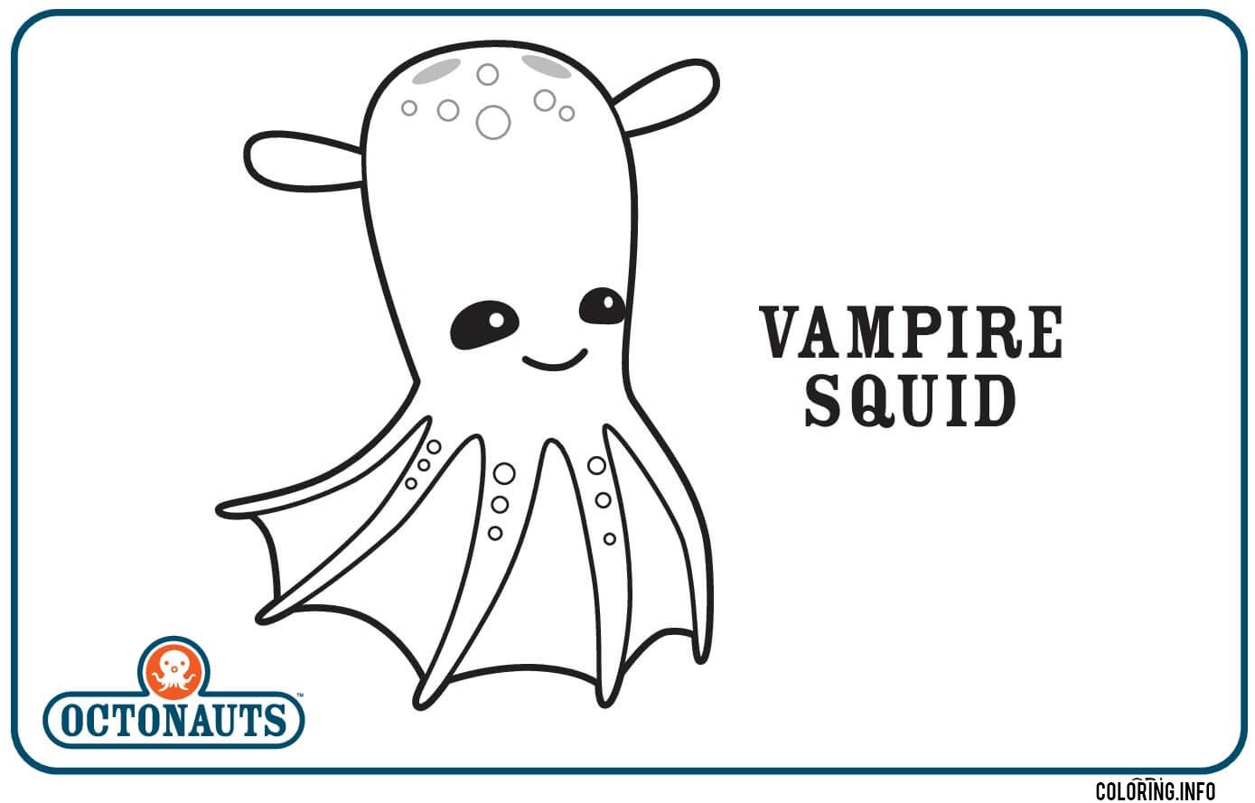 Vampire Squid Octonaut Creature coloring