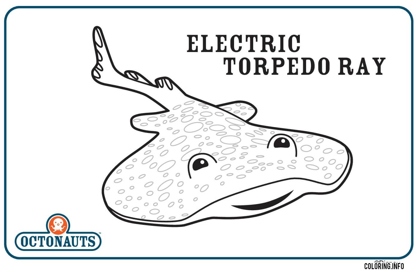 Electric Torpedo Ray Octonaut Creature coloring