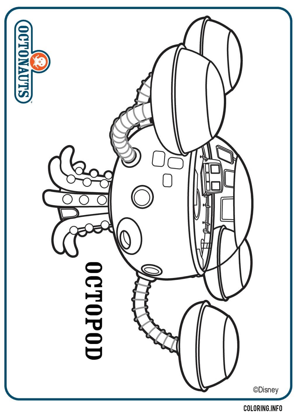 Octopod Vehicule coloring
