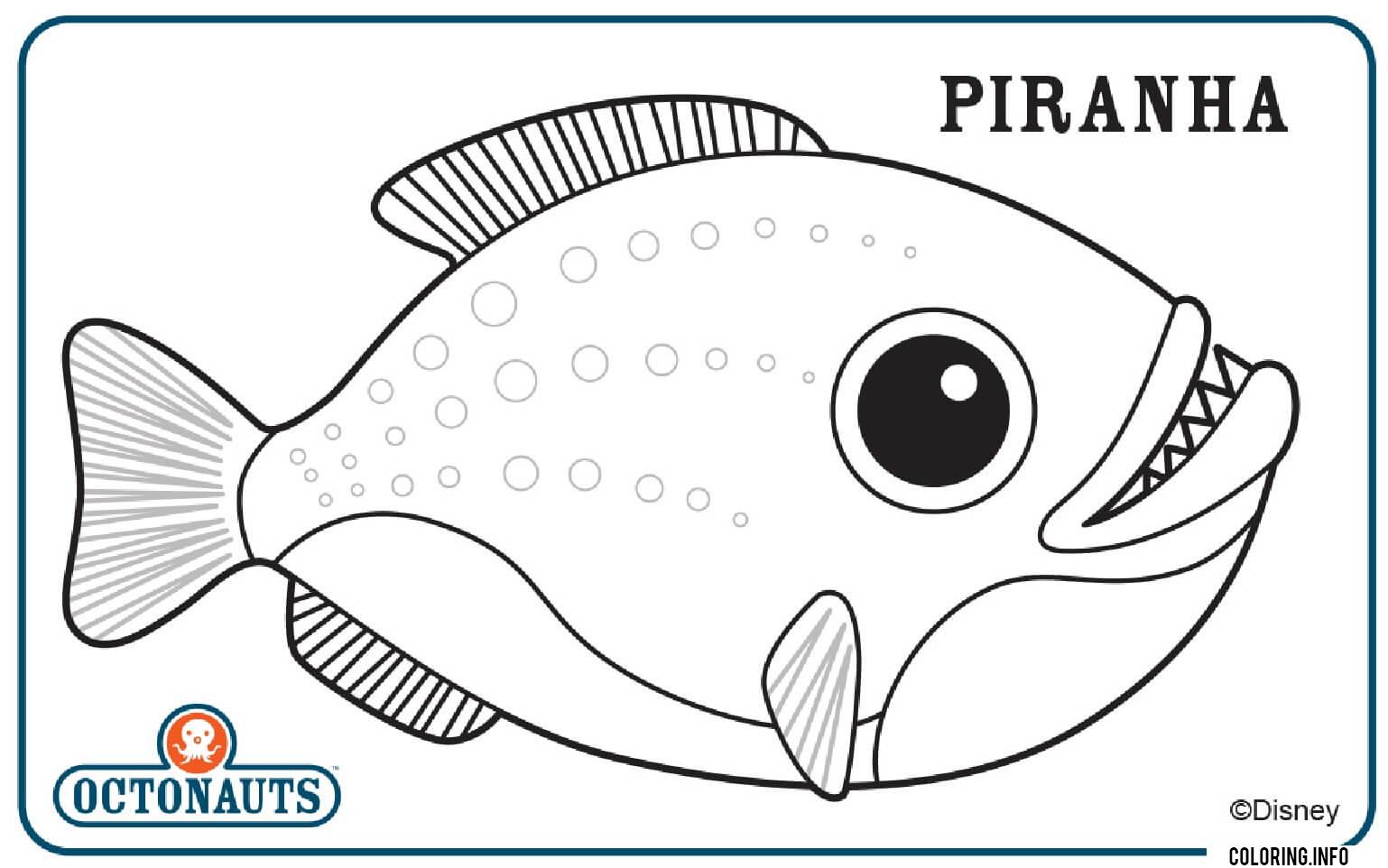 Piranha Octonaut Creature coloring