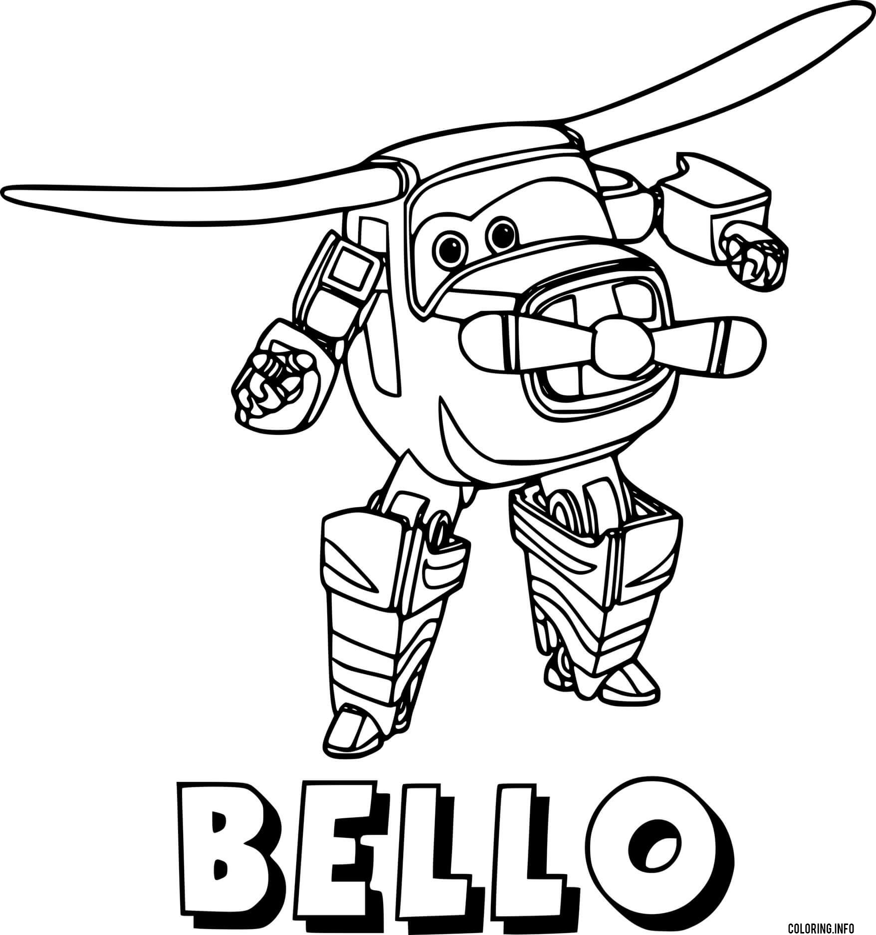 Bello From Super Wings coloring