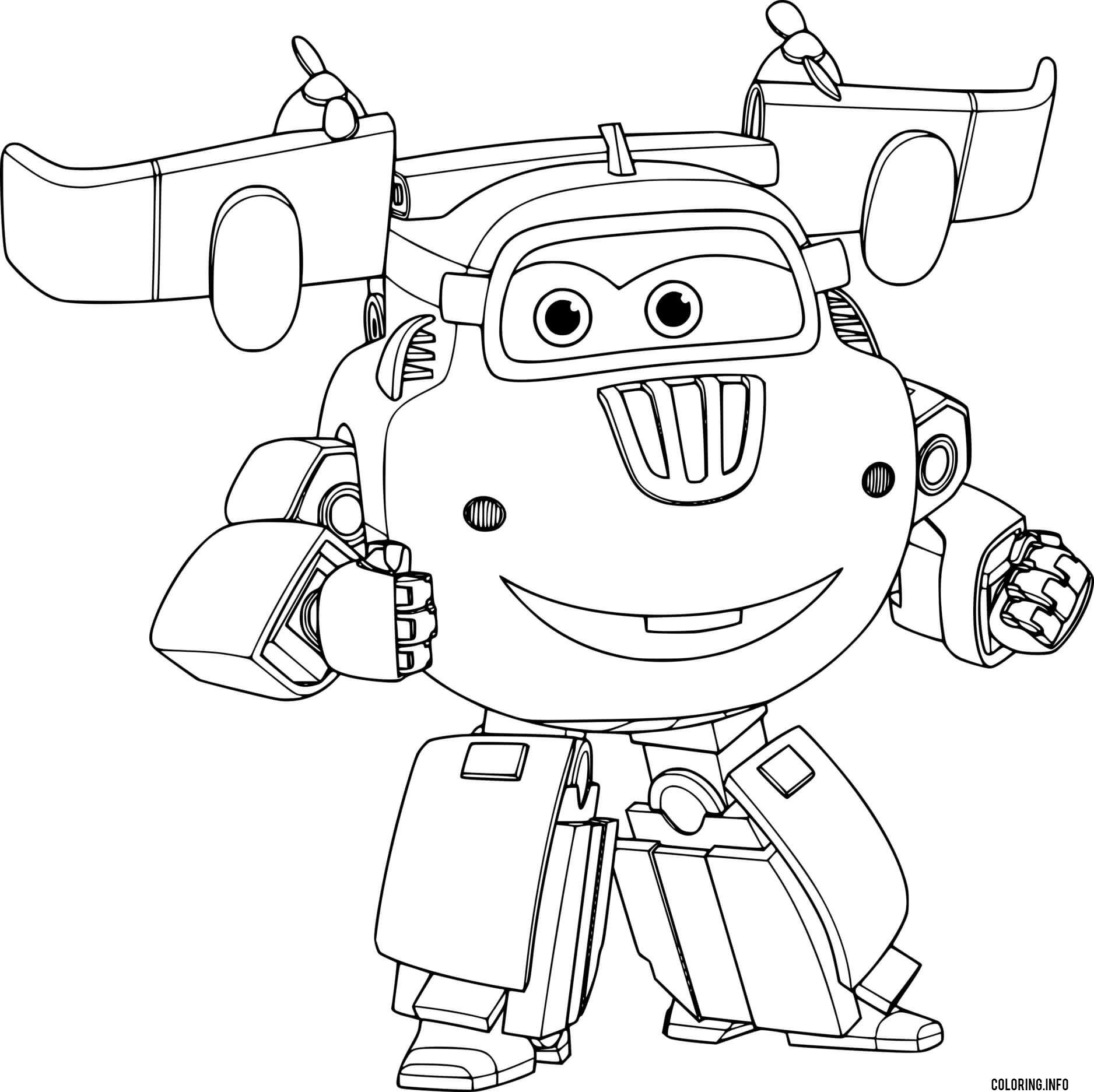 Super Wings Donnie Is Ready coloring