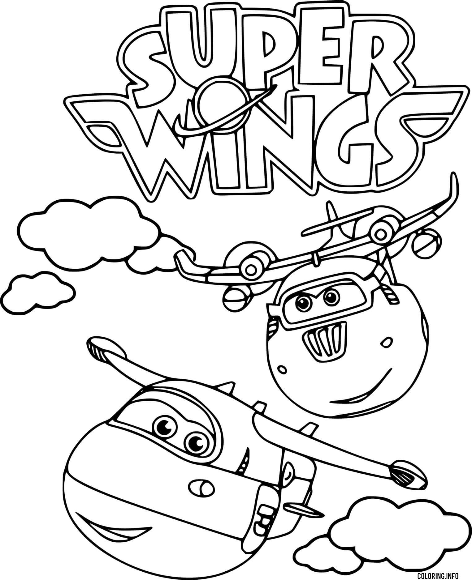 Airplanes From Super Wings coloring