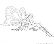 Printable barbie mariposa 01 coloring pages