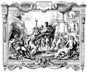 Printable adult engraving pietro aquila allegory with annibal carrache and painting 1674 coloring pages