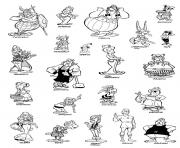 Printable adult asterix characters coloring pages