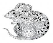 Printable adult animals mouse coloring pages